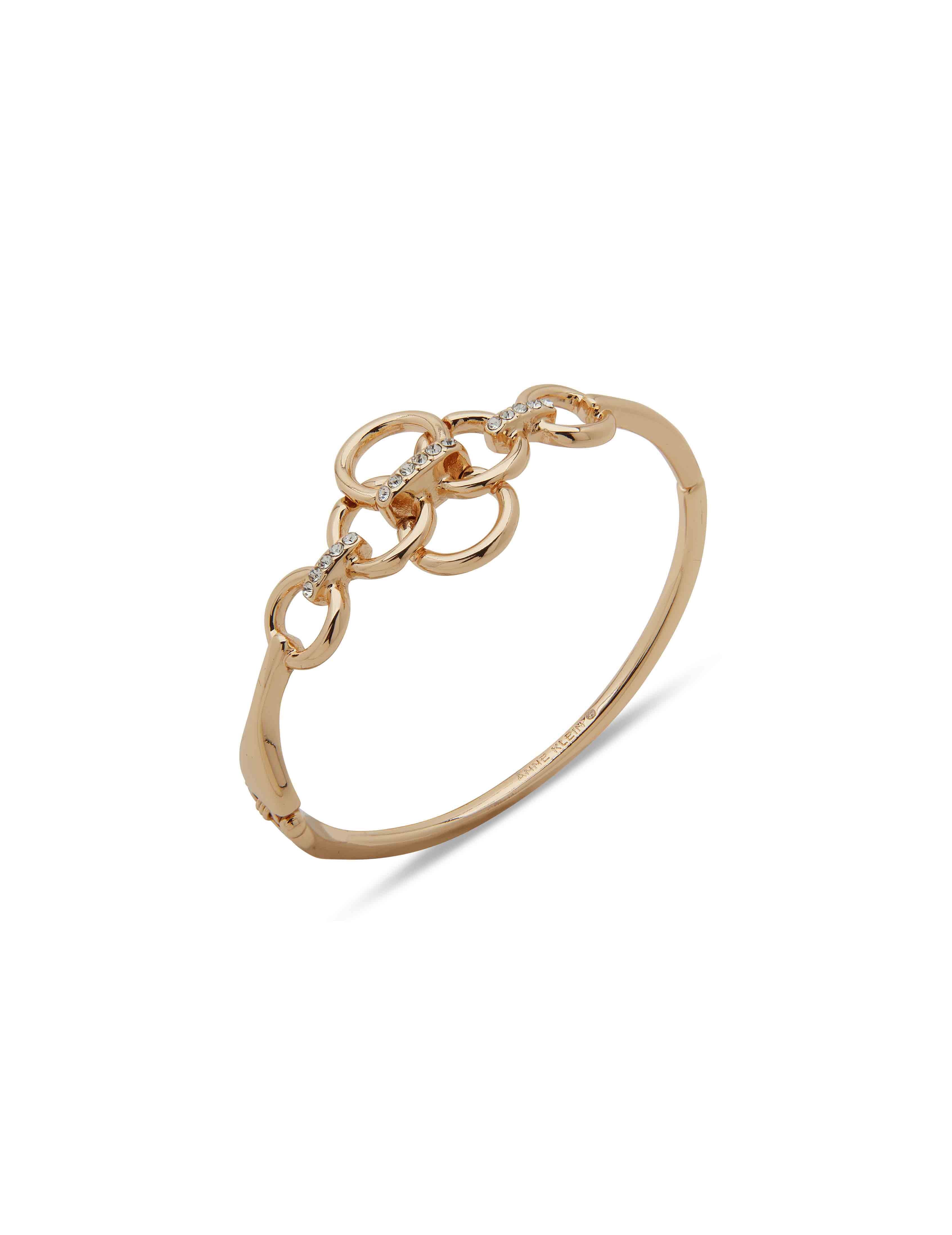 Boxed Gold Round Link Cuff Bracelet