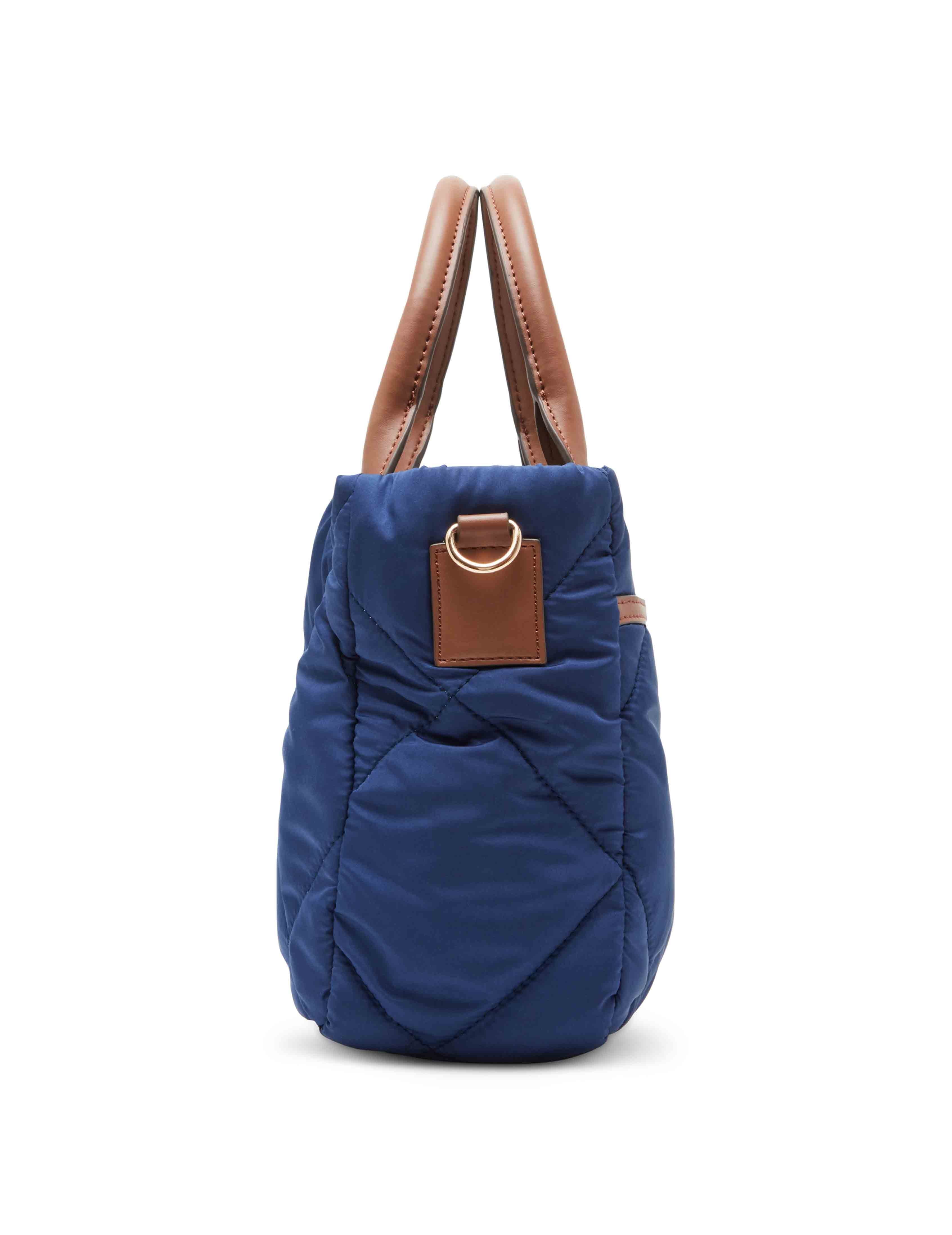 Quilted Nylon Satchel With Pouch And Coin Case