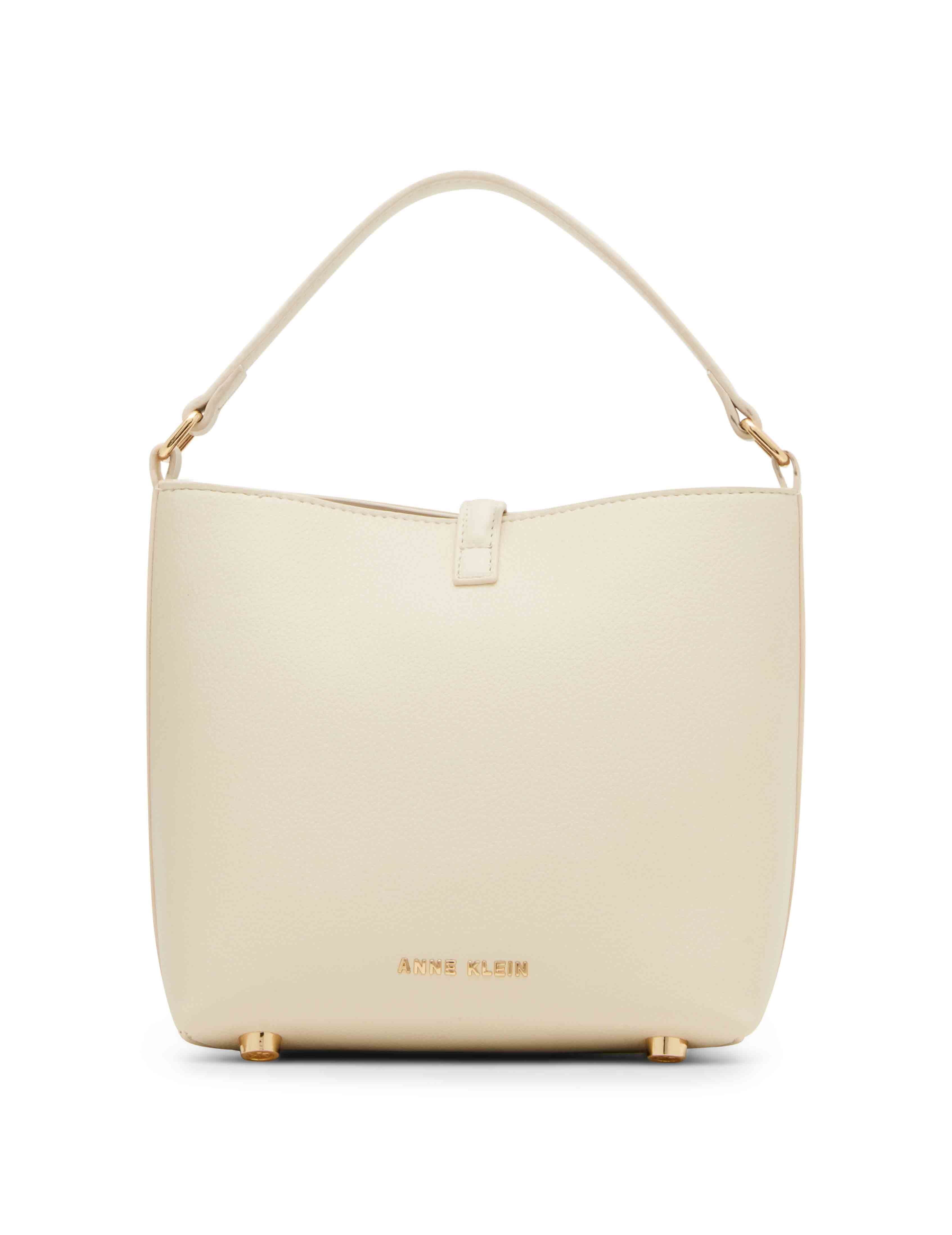 Small Sculpted Buckle Bucket with Convertible Strap