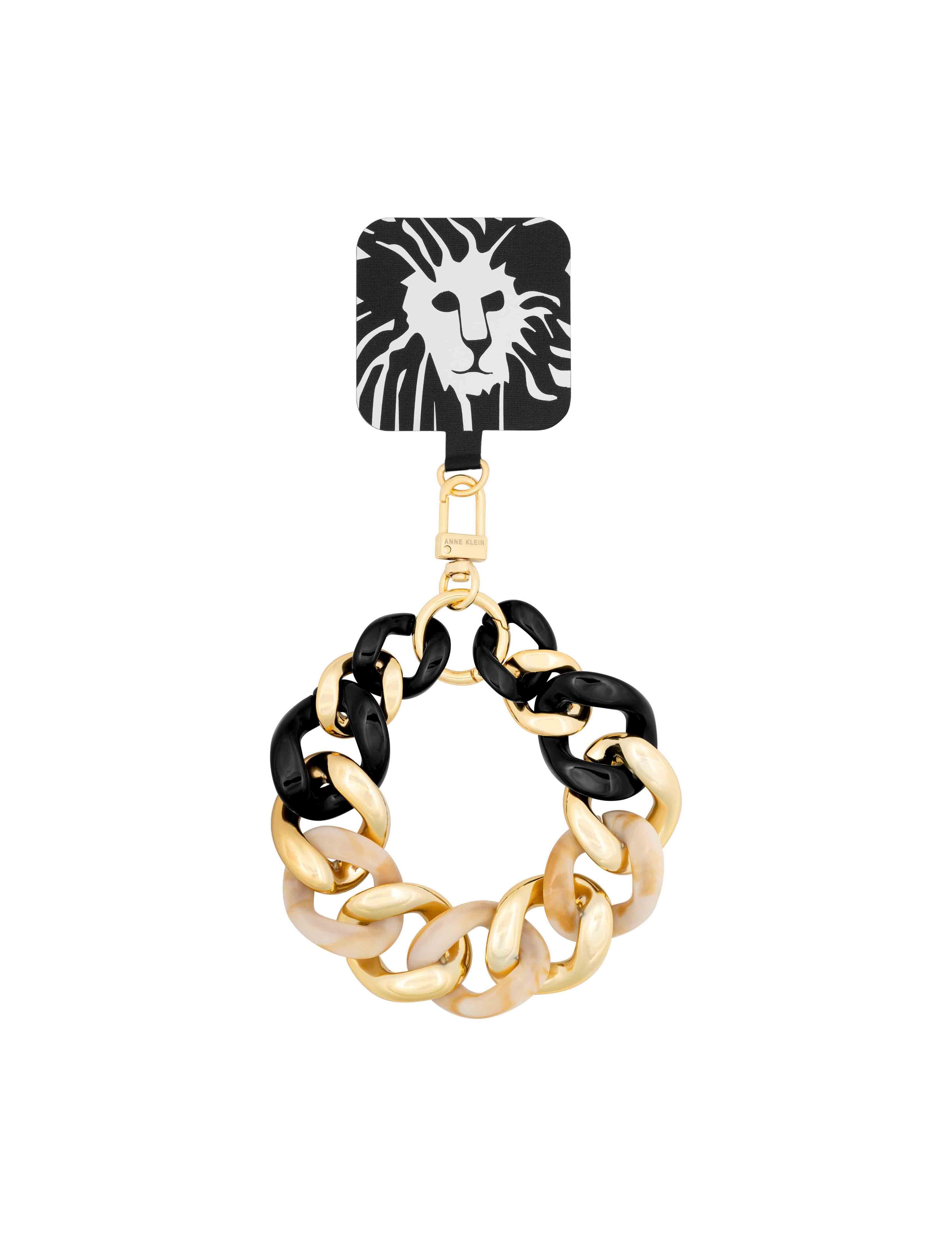 Acetate and Metal Chain Link Wrist Strap for iPhone®