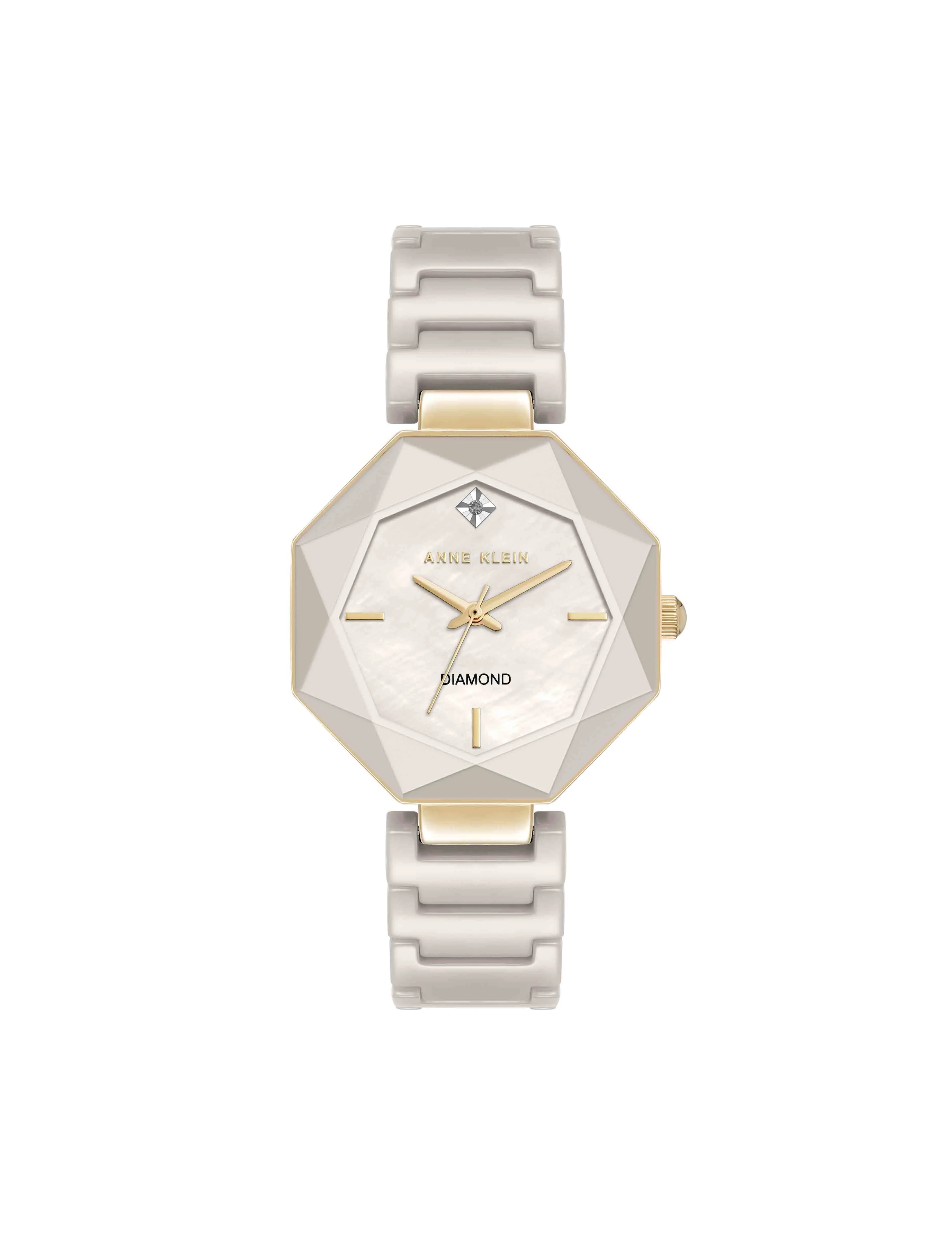 Octagonal Ceramic Diamond Dial Bracelet Watch