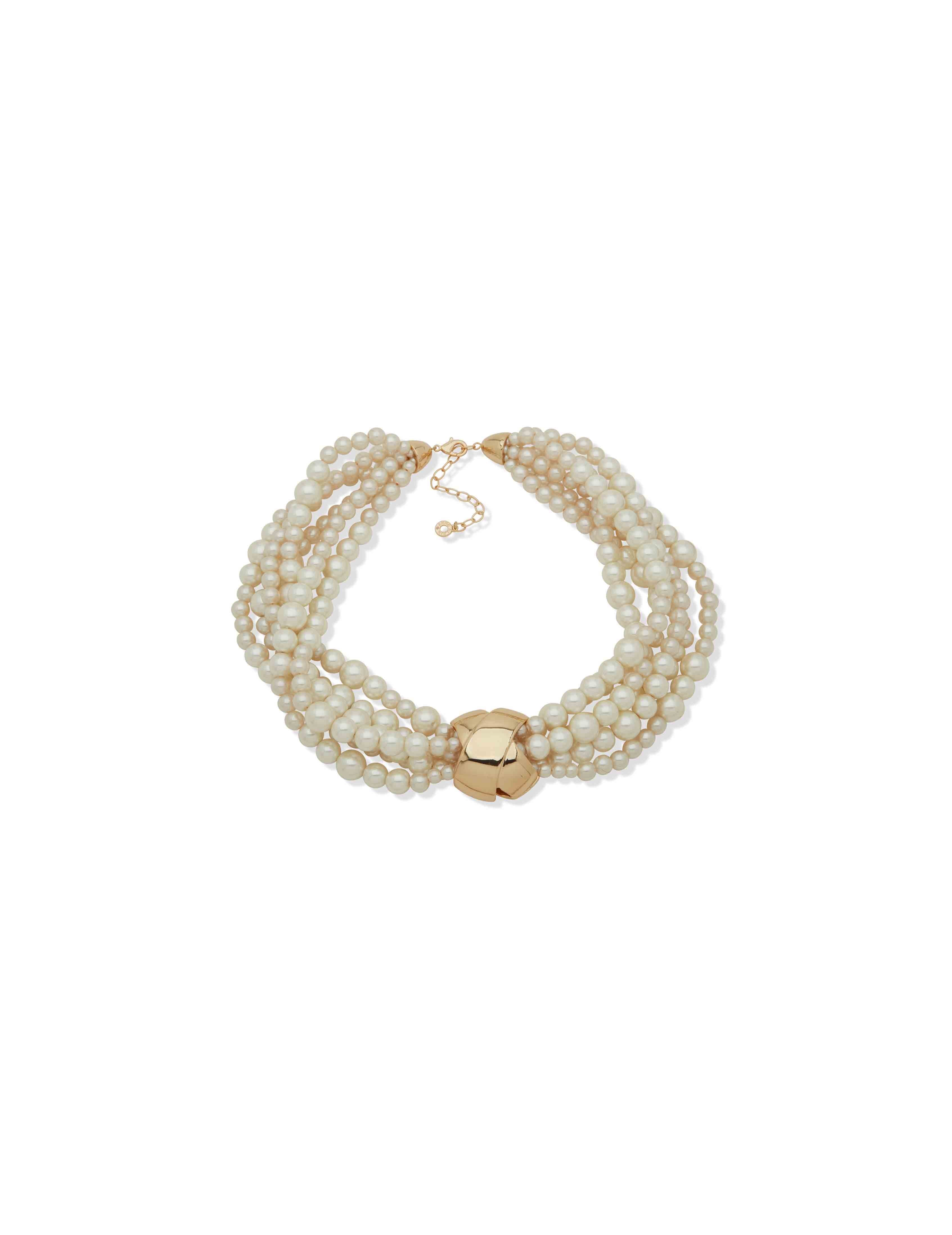 Knotted Pearl Statement Necklace