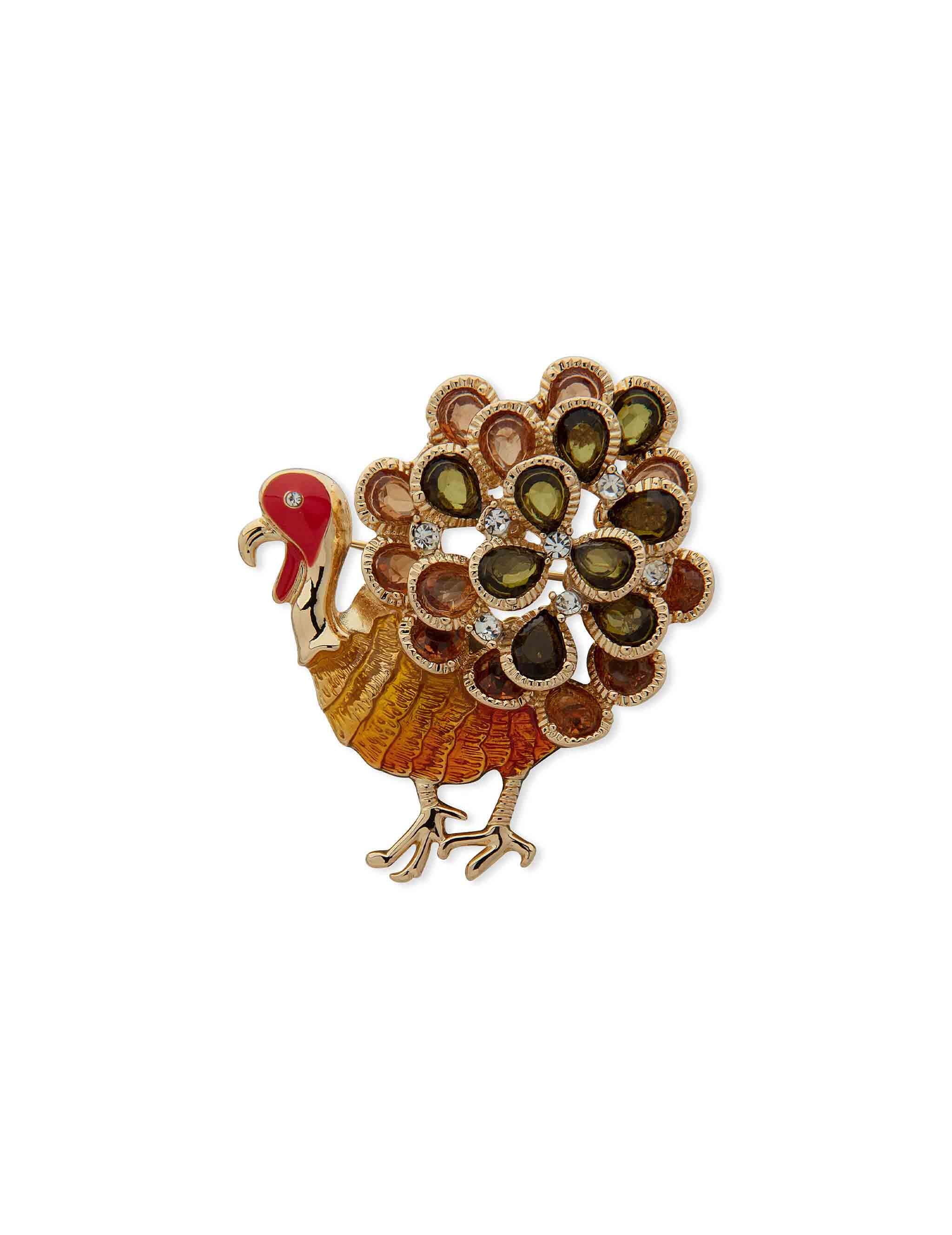 Boxed Gold Turkey Brooch