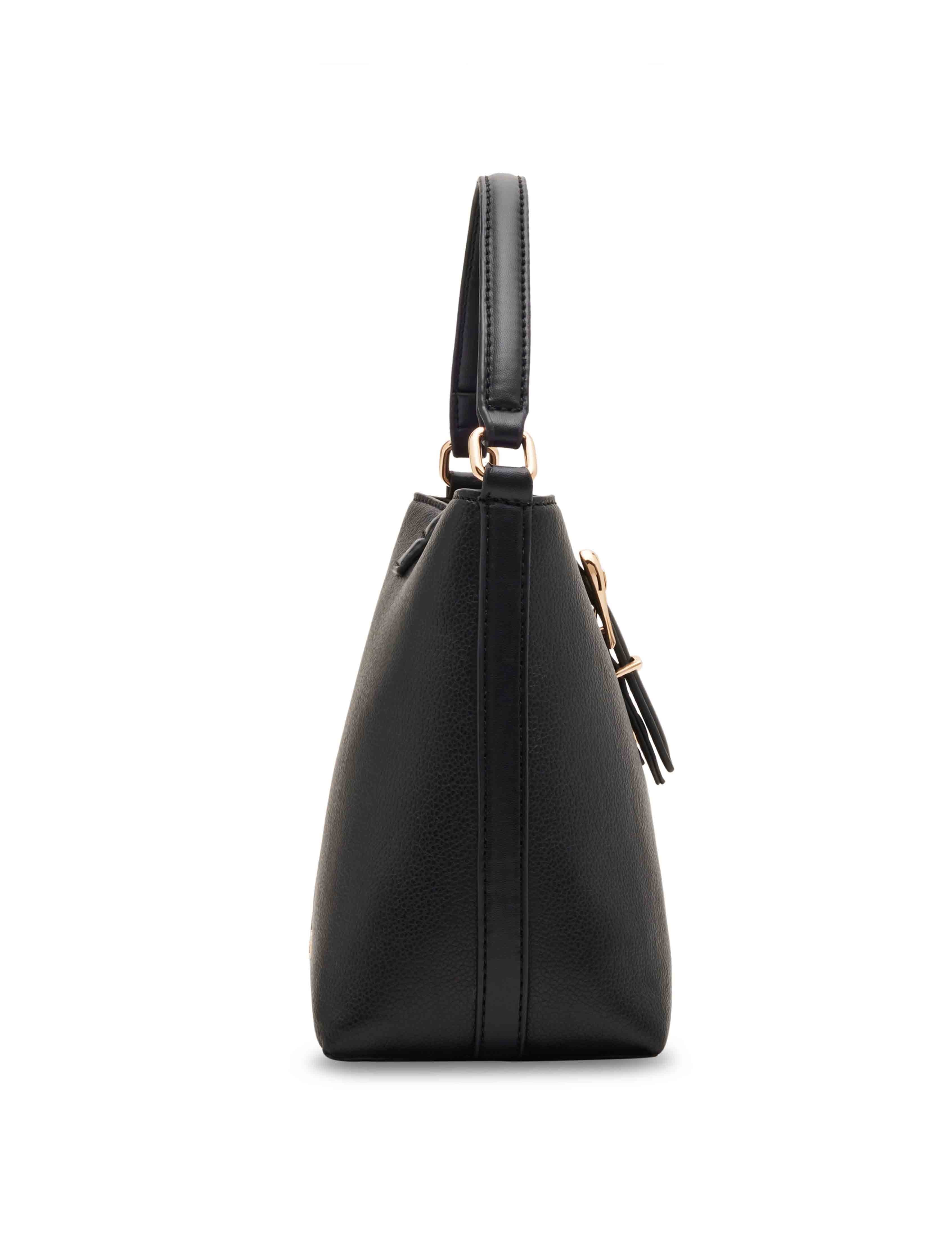 Sculpted Buckle Bucket Bag