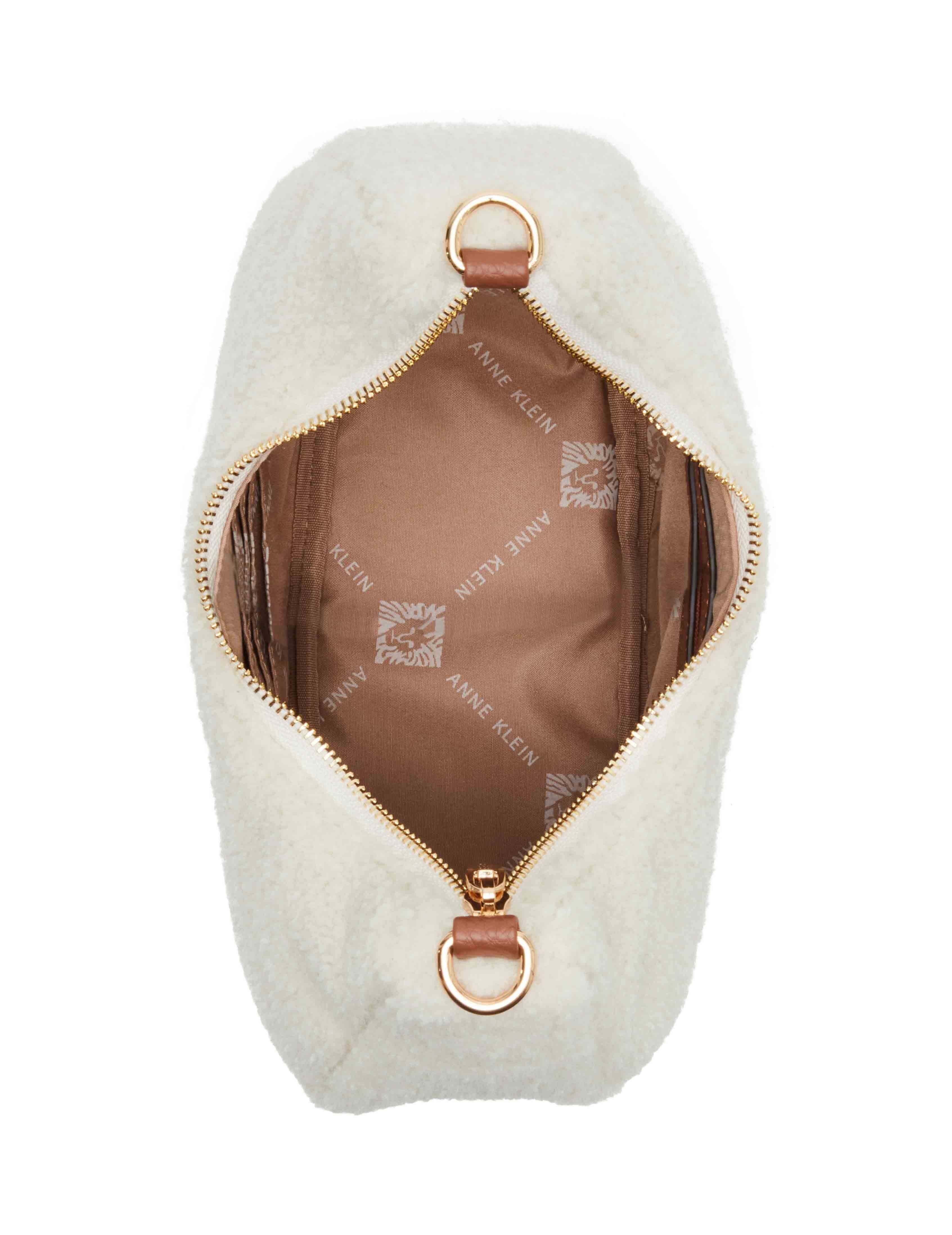 All Over Sherpa Crescent Shoulder Bag