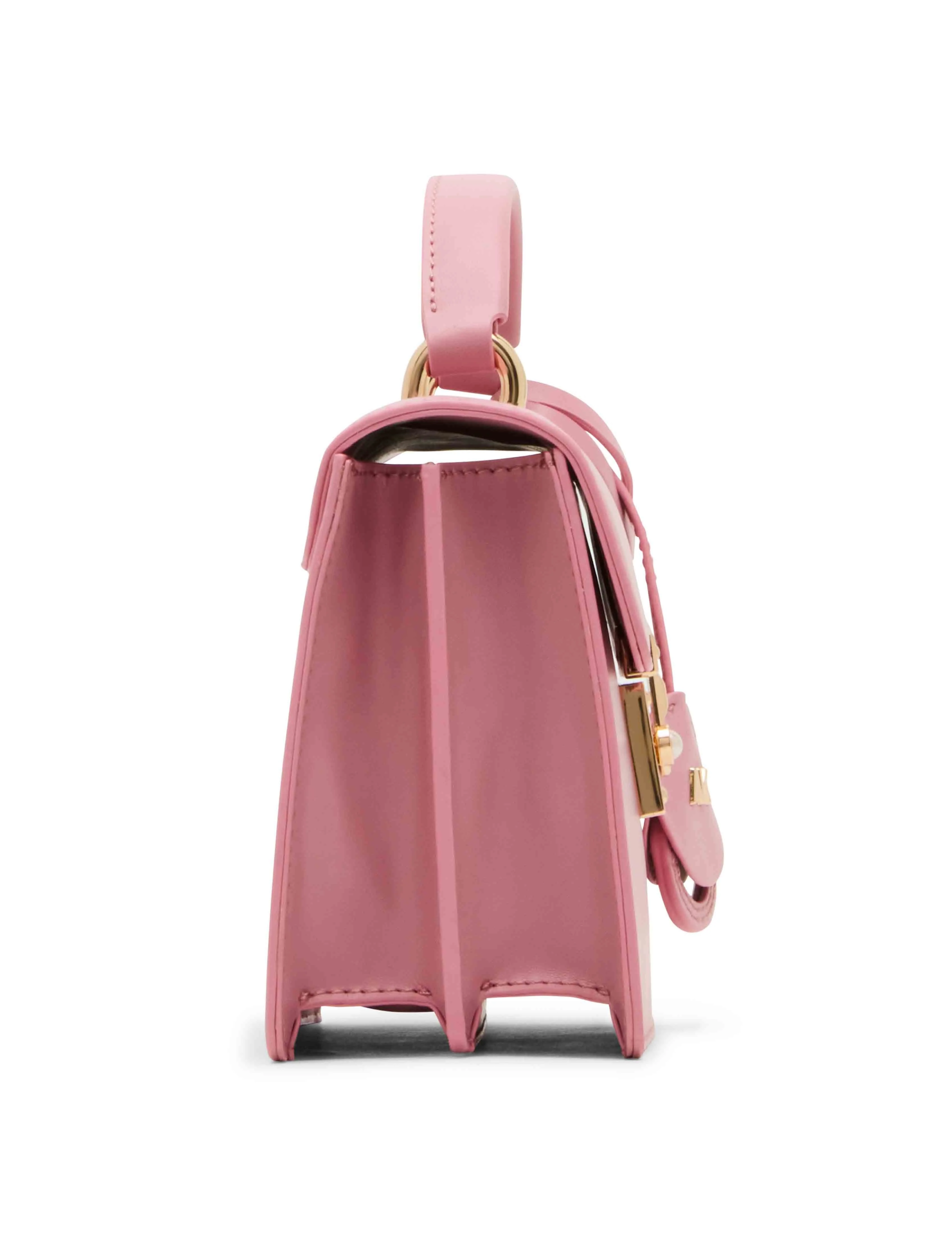 Small Top Handle With Mirror And Detachable Strap