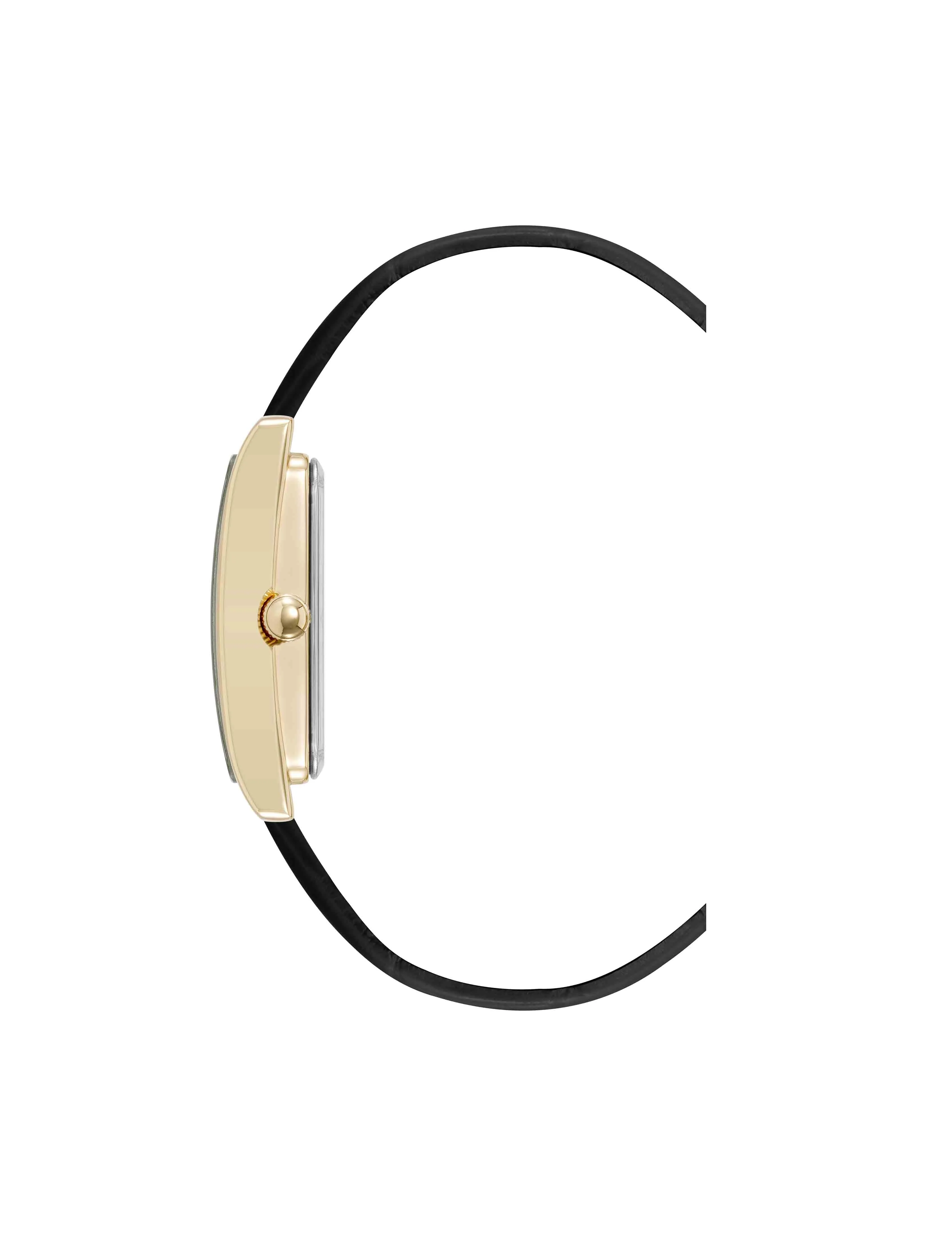 Consider It Rectangular Leather Band Watch