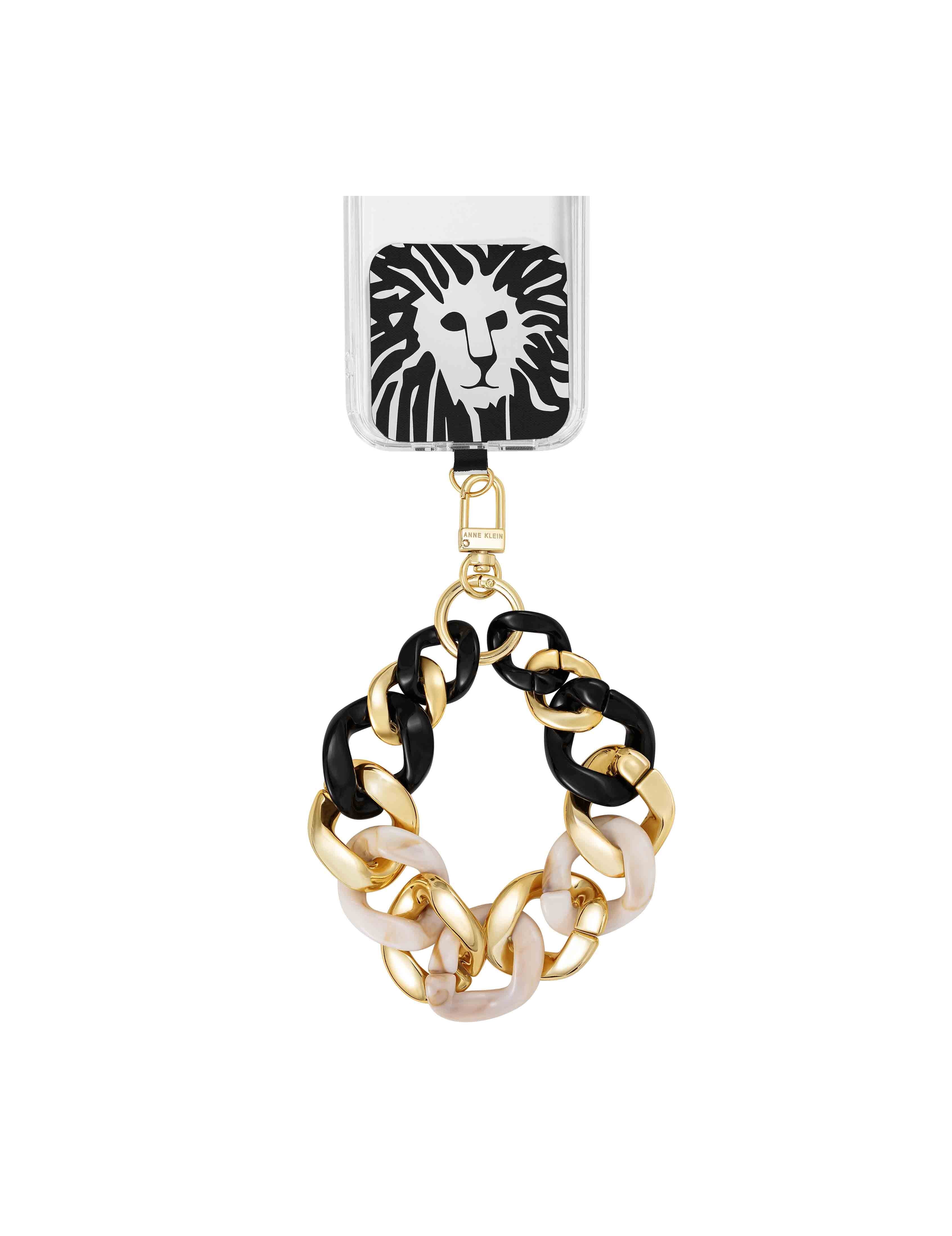 Acetate and Metal Chain Link Wrist Strap for iPhone®