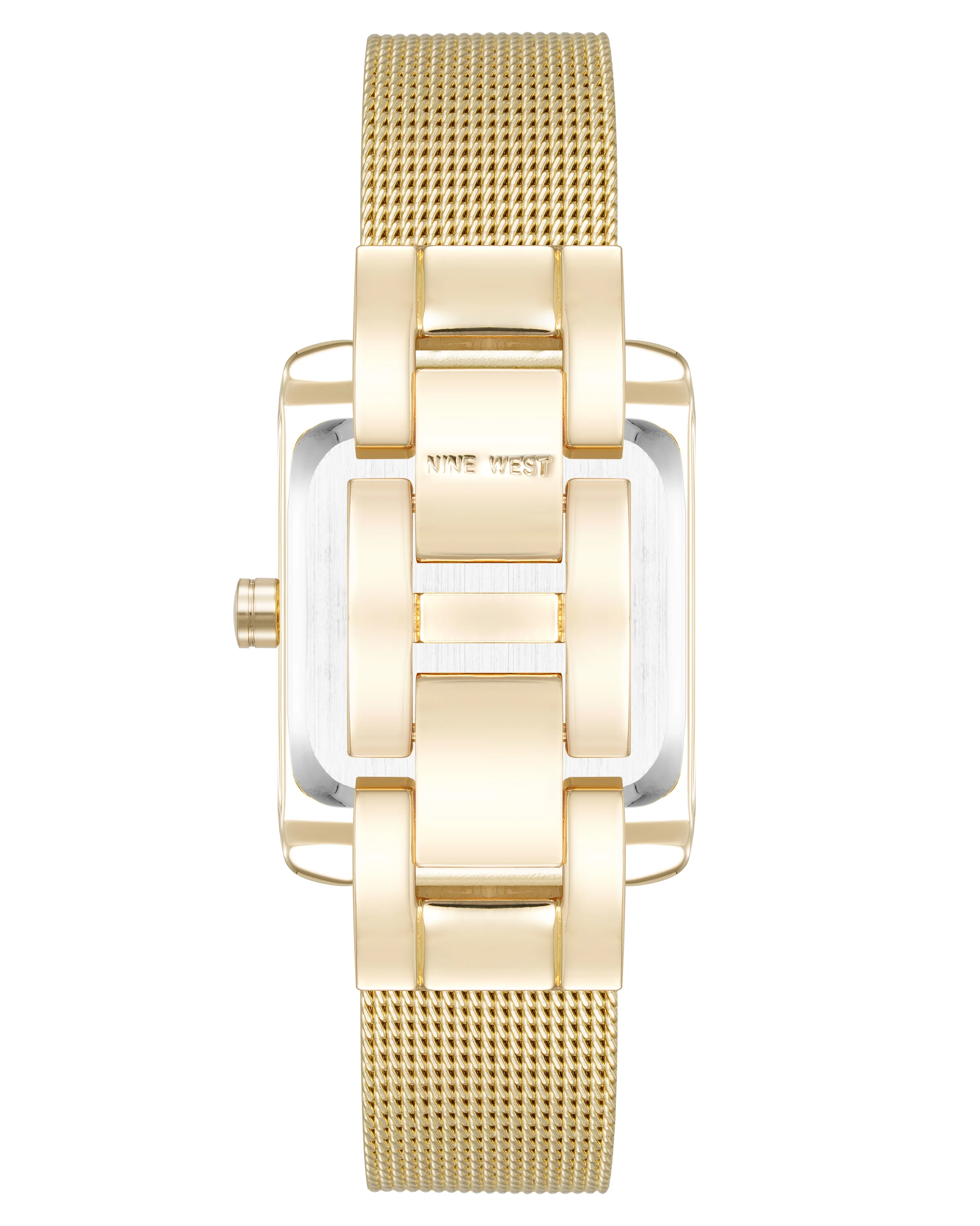 Mesh Bracelet Watch with Rectangular Case