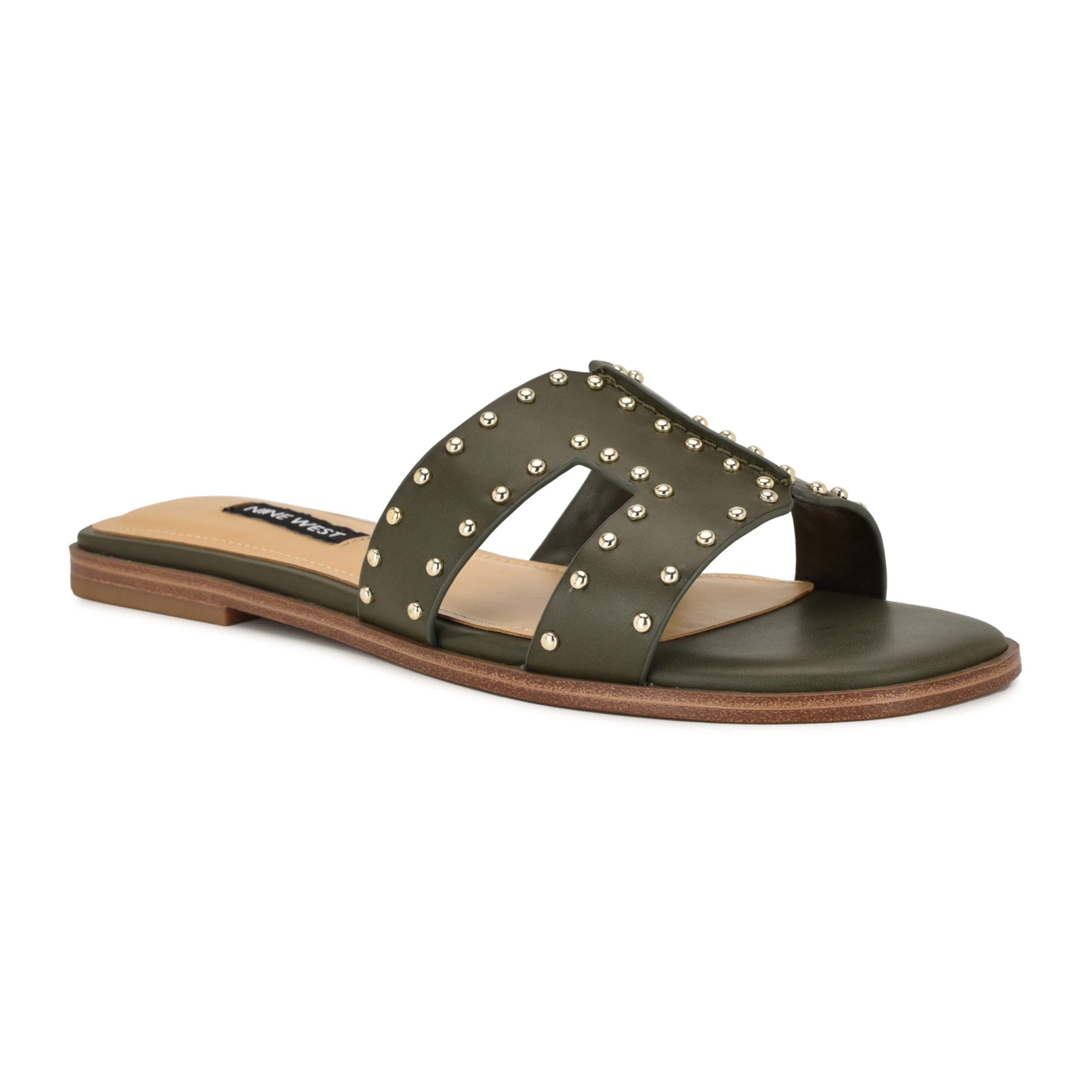 Giny Slip-On Flat Studded Sandals