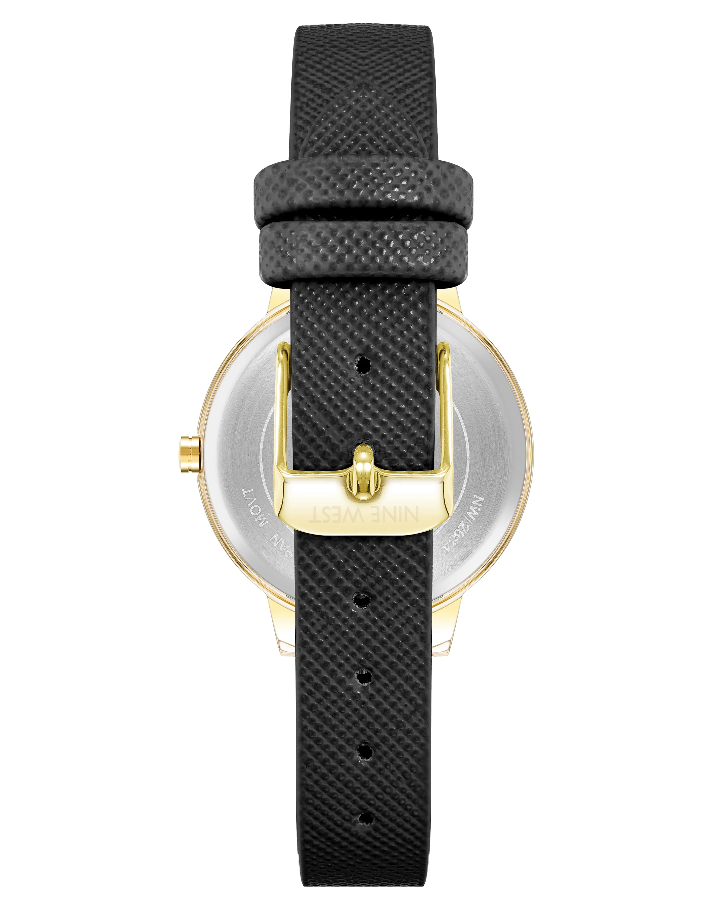 Floral Dial Saffiano Strap Watch