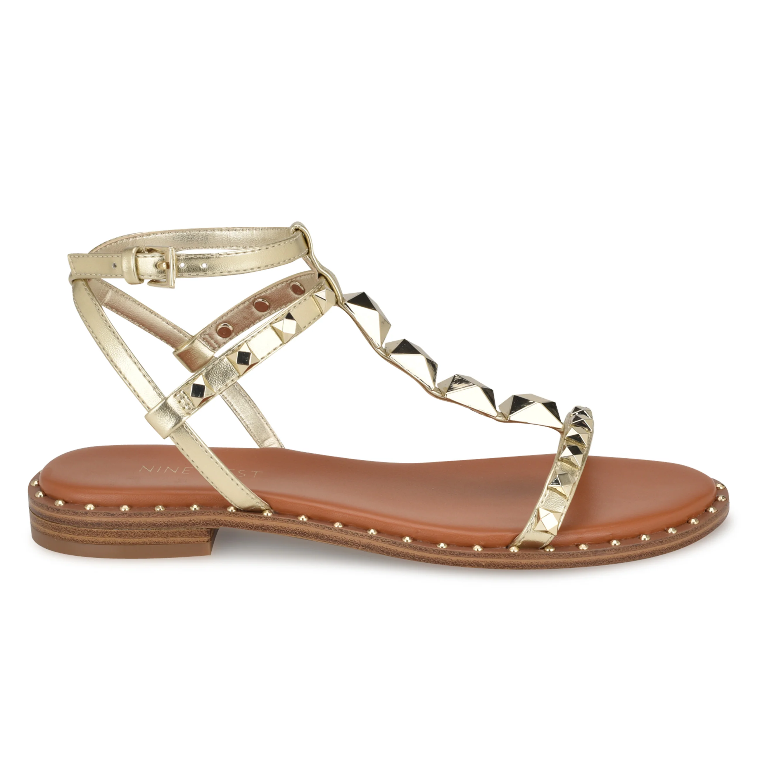 Marcila Studded Ankle Strap Sandals
