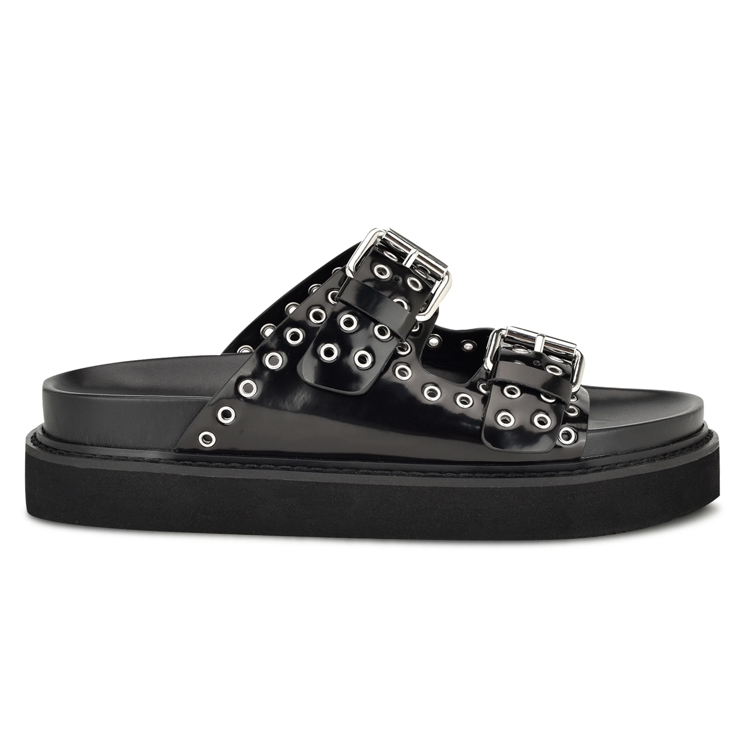 Eleny Buckle Slide Sandals