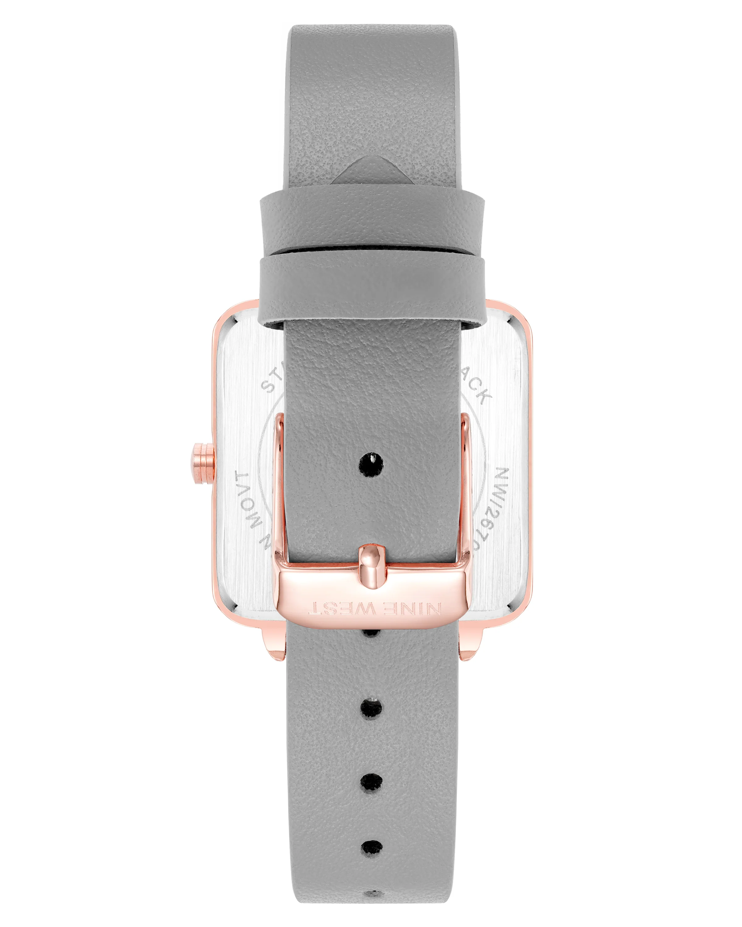 Square Case Smooth Strap Watch