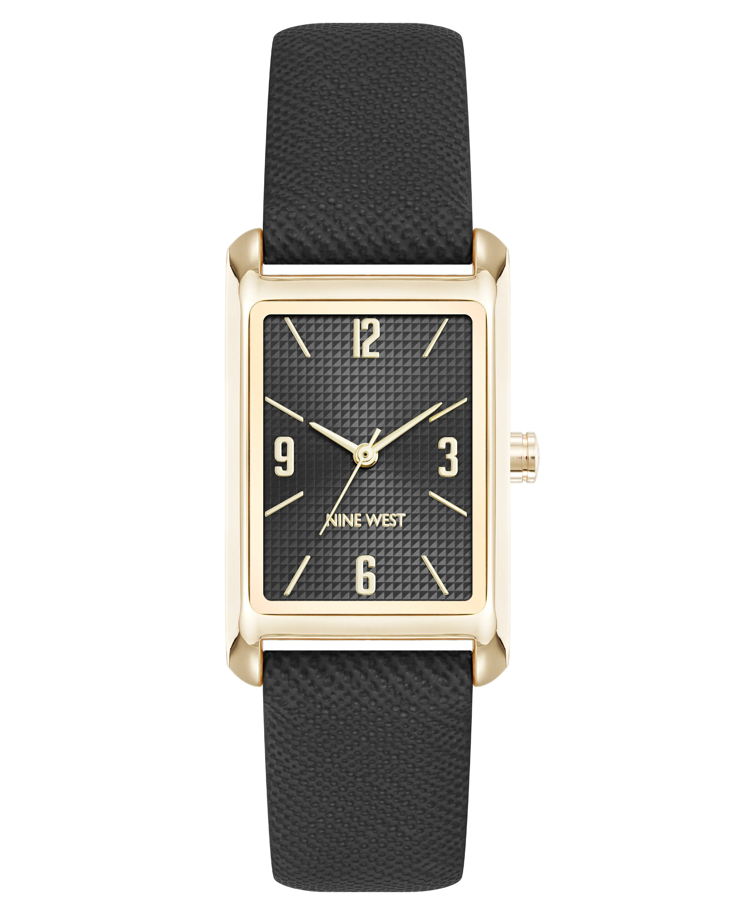 Saffiano Strap Rectangular Watch