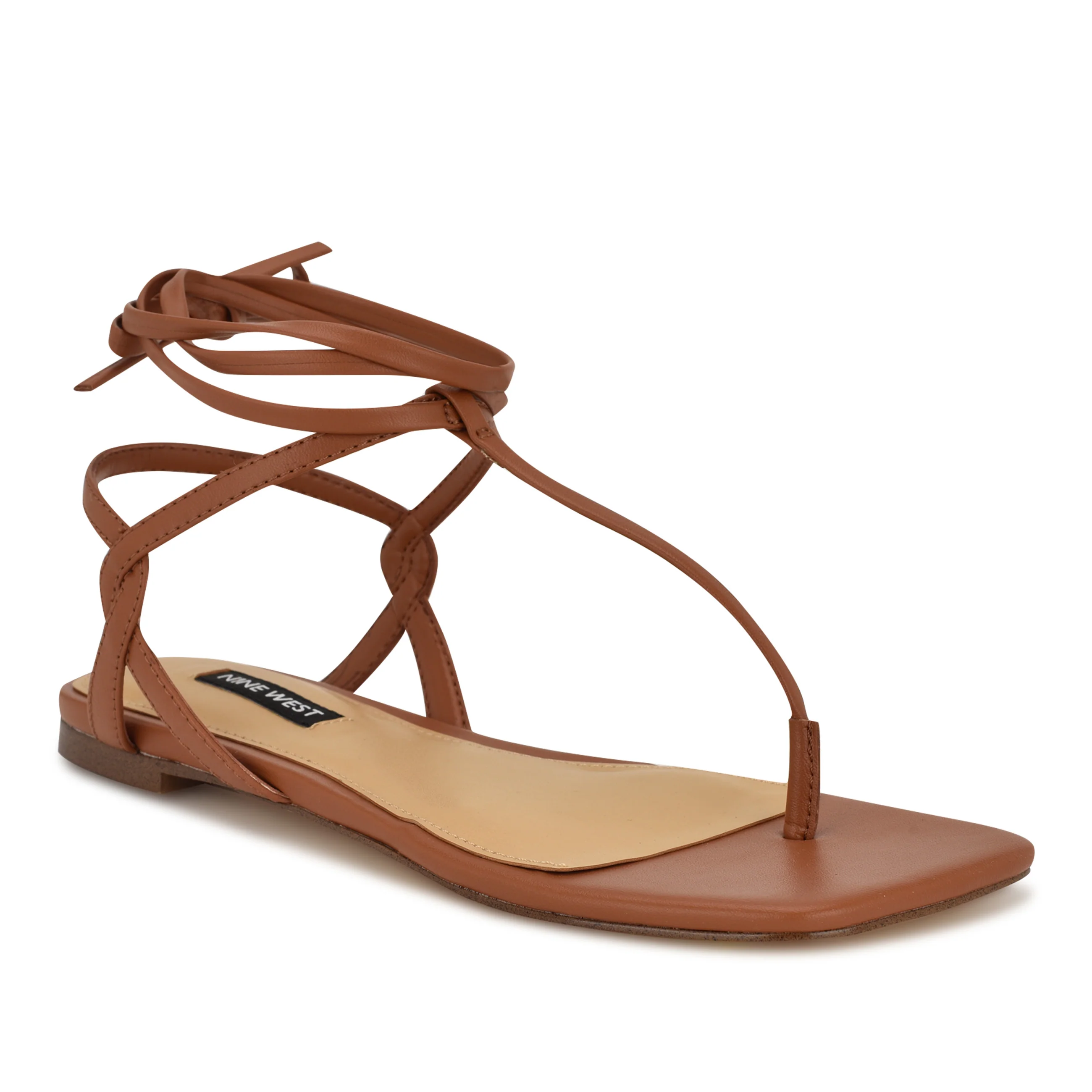 Norta Ankle Wrap Thong Sandals