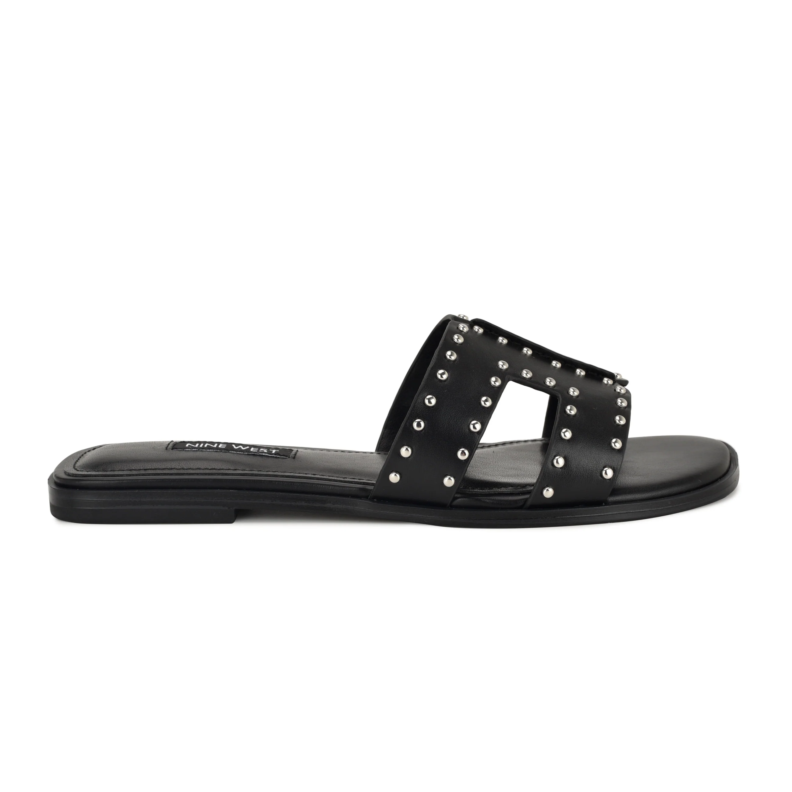 Giny Slip-On Flat Studded Sandals