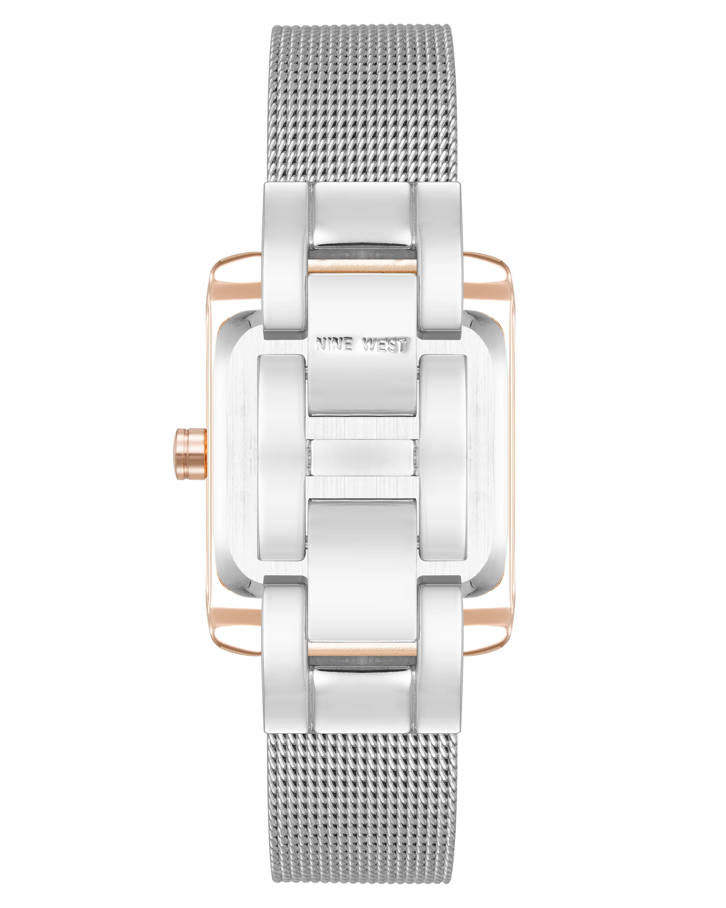 Mesh Bracelet Watch with Rectangular Case