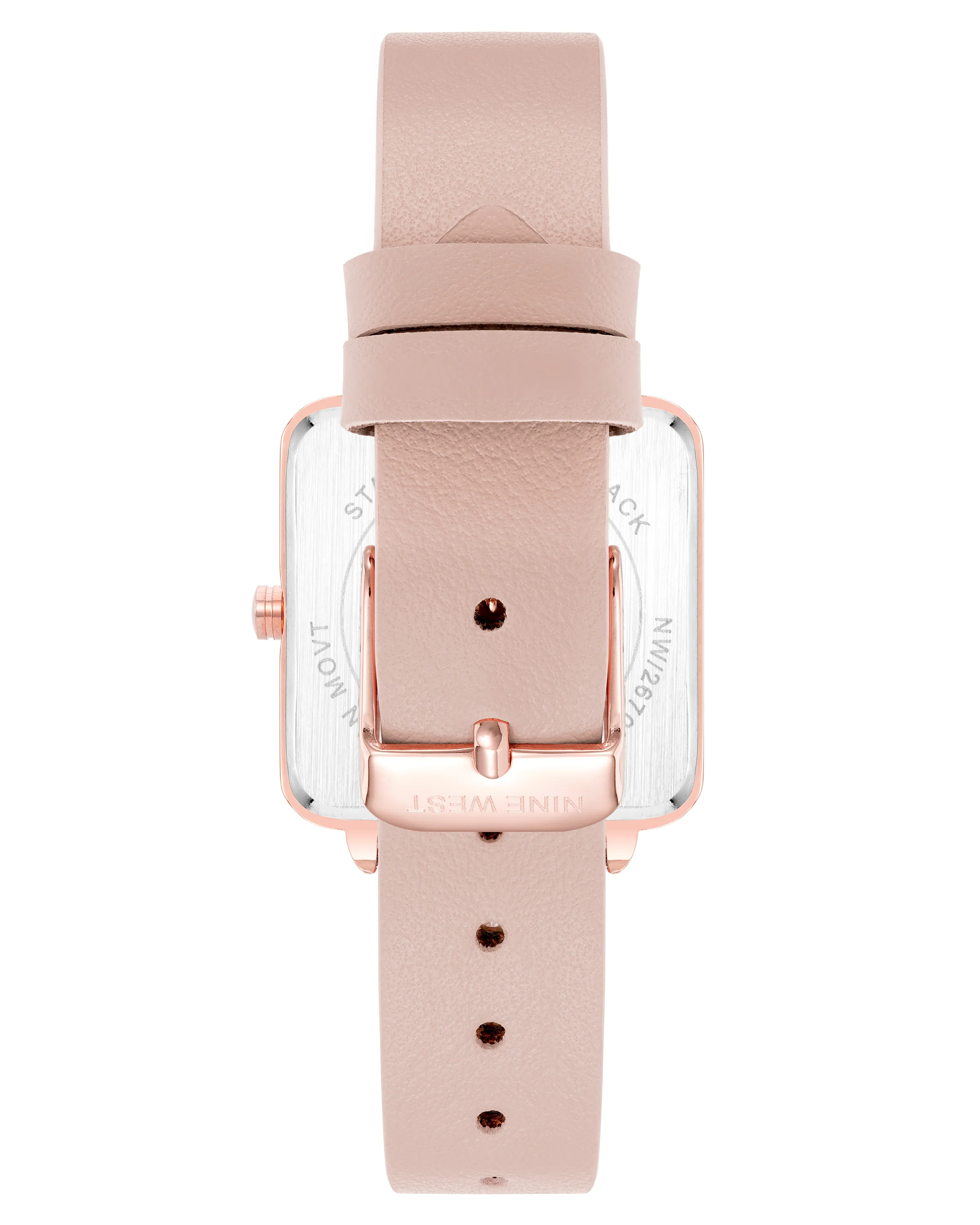 Square Case Smooth Strap Watch