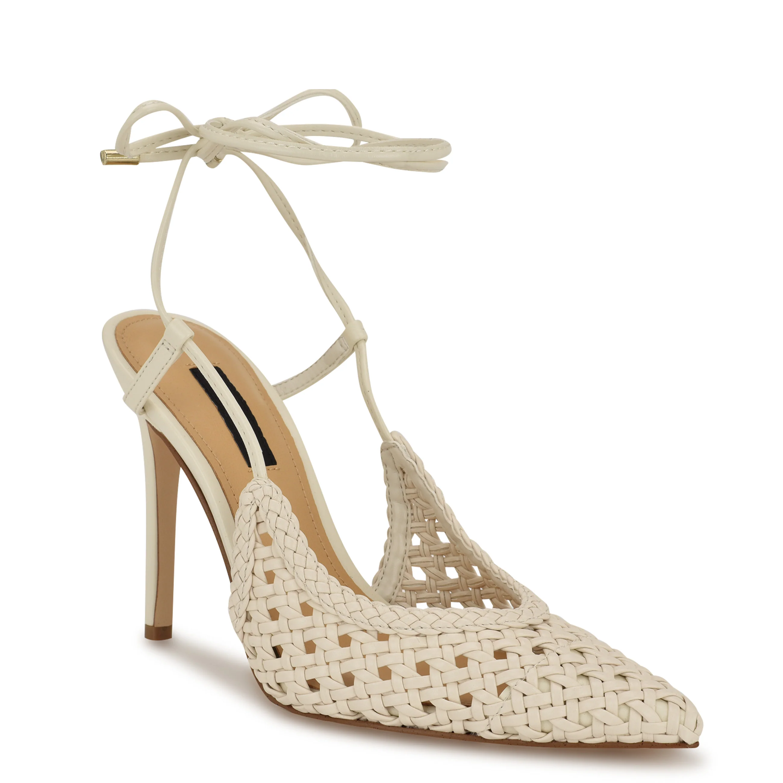 Fessla Woven Ankle Wrap Pumps
