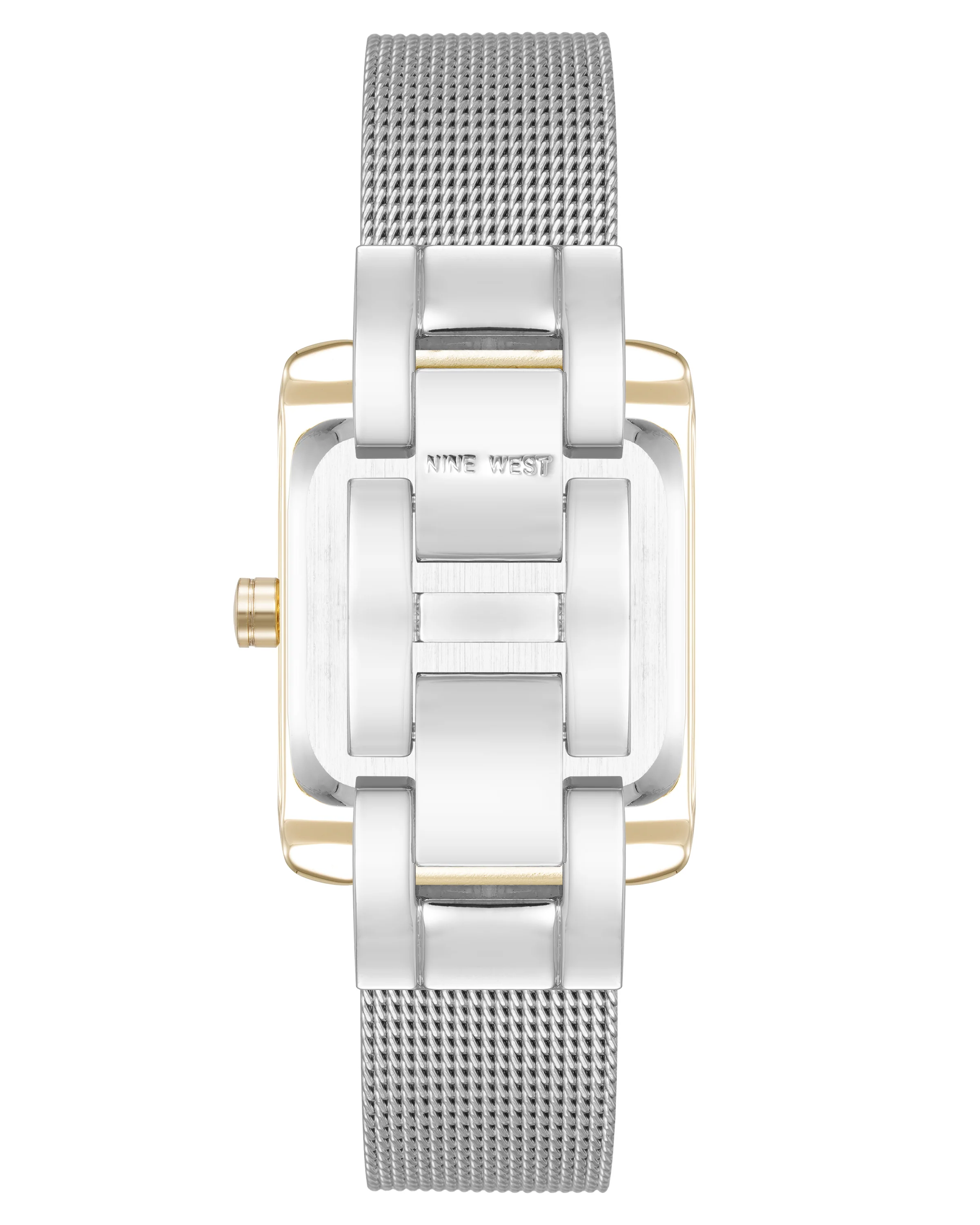 Mesh Bracelet Watch with Rectangular Case