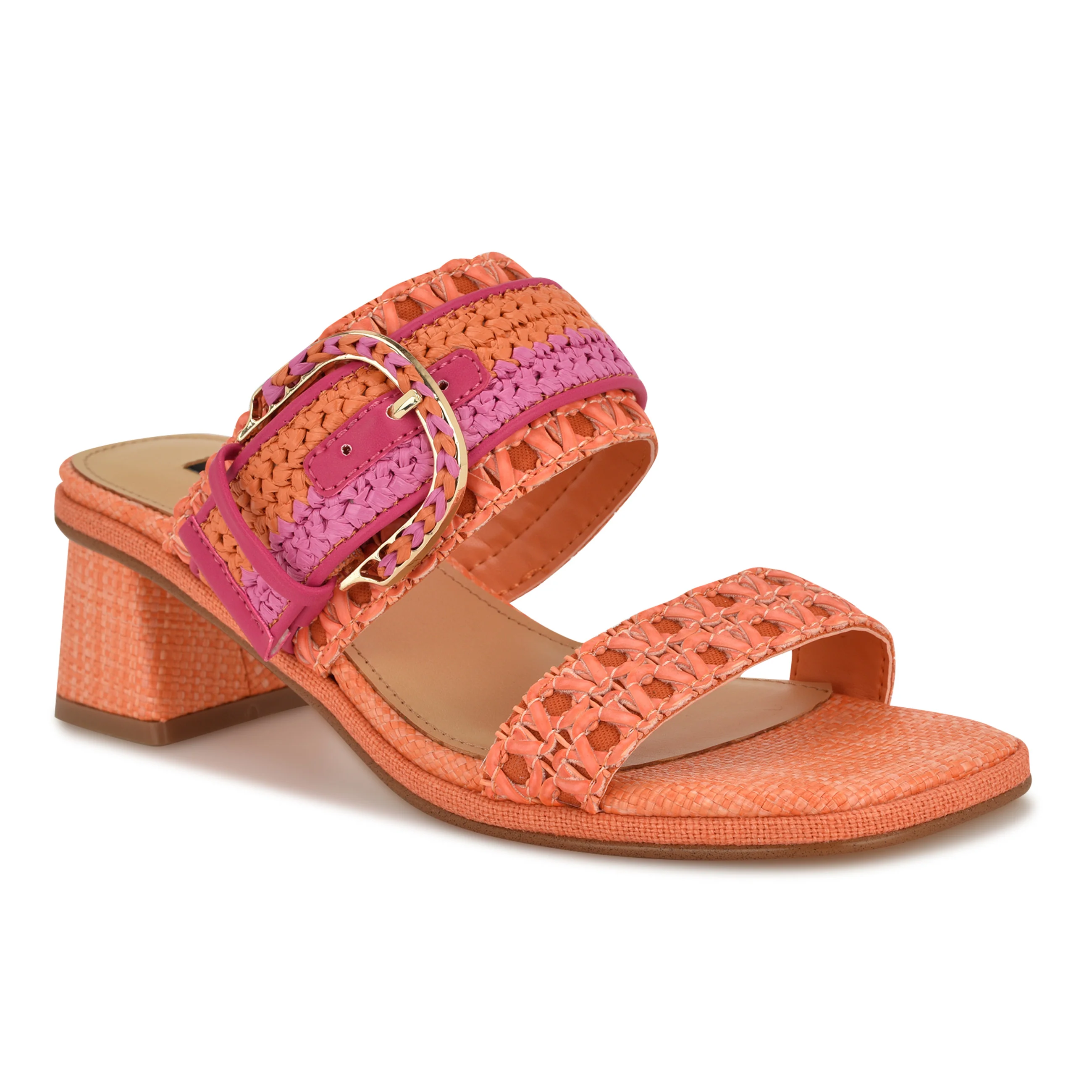 Ebels Block Heel Slide Sandals