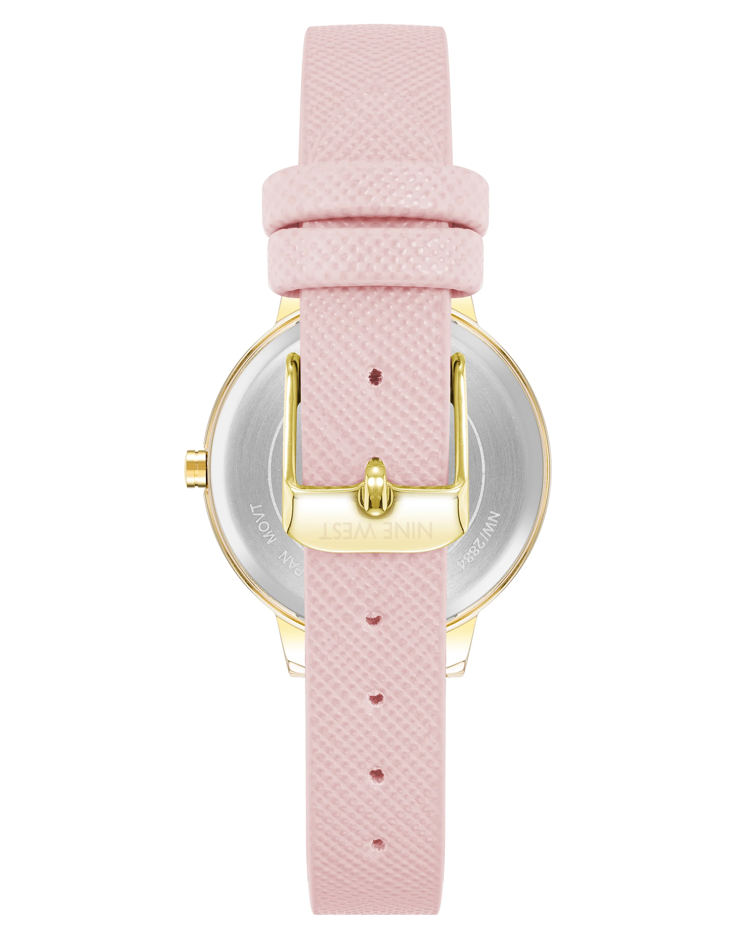 Floral Dial Saffiano Strap Watch