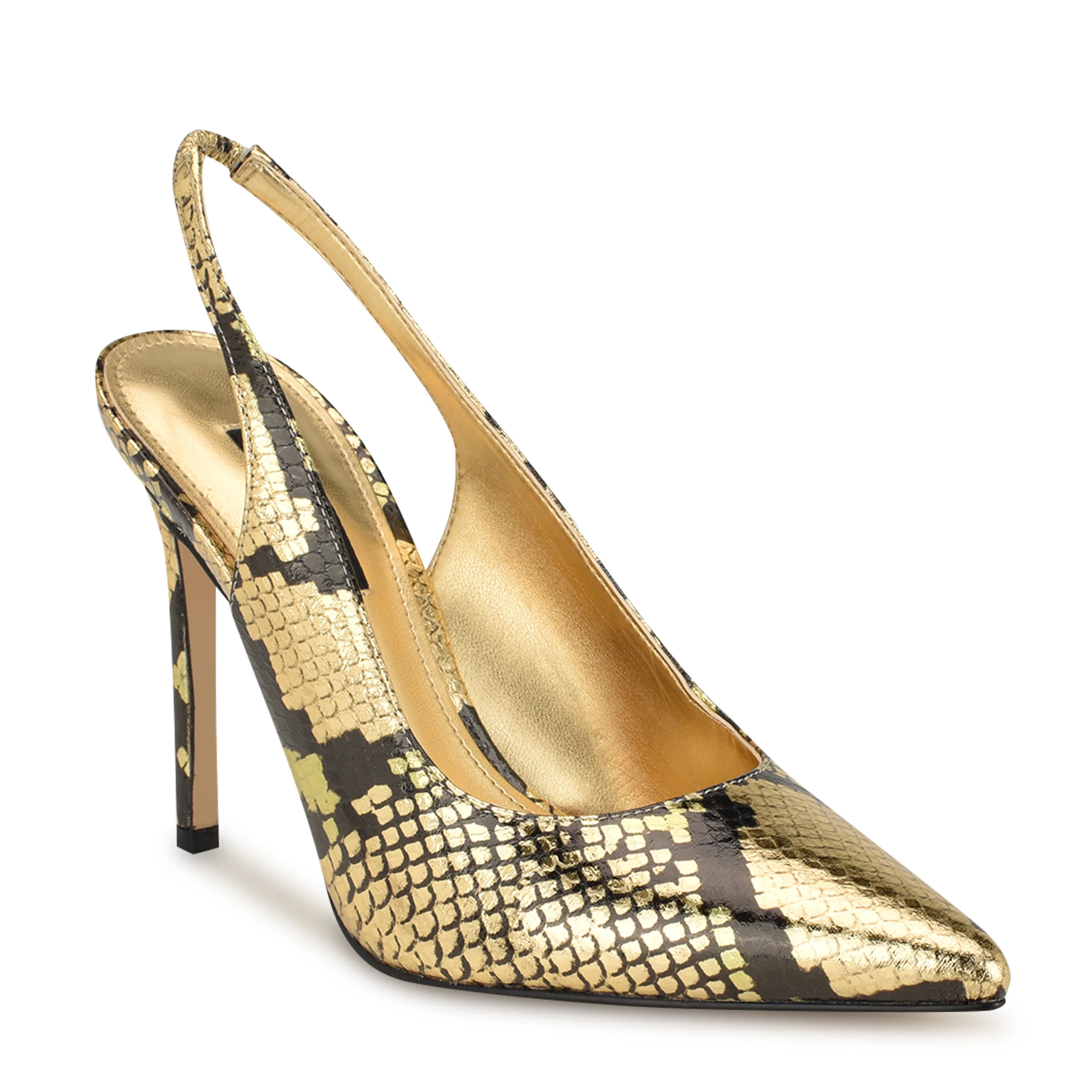 Feather Pointy Toe Slingback Pumps