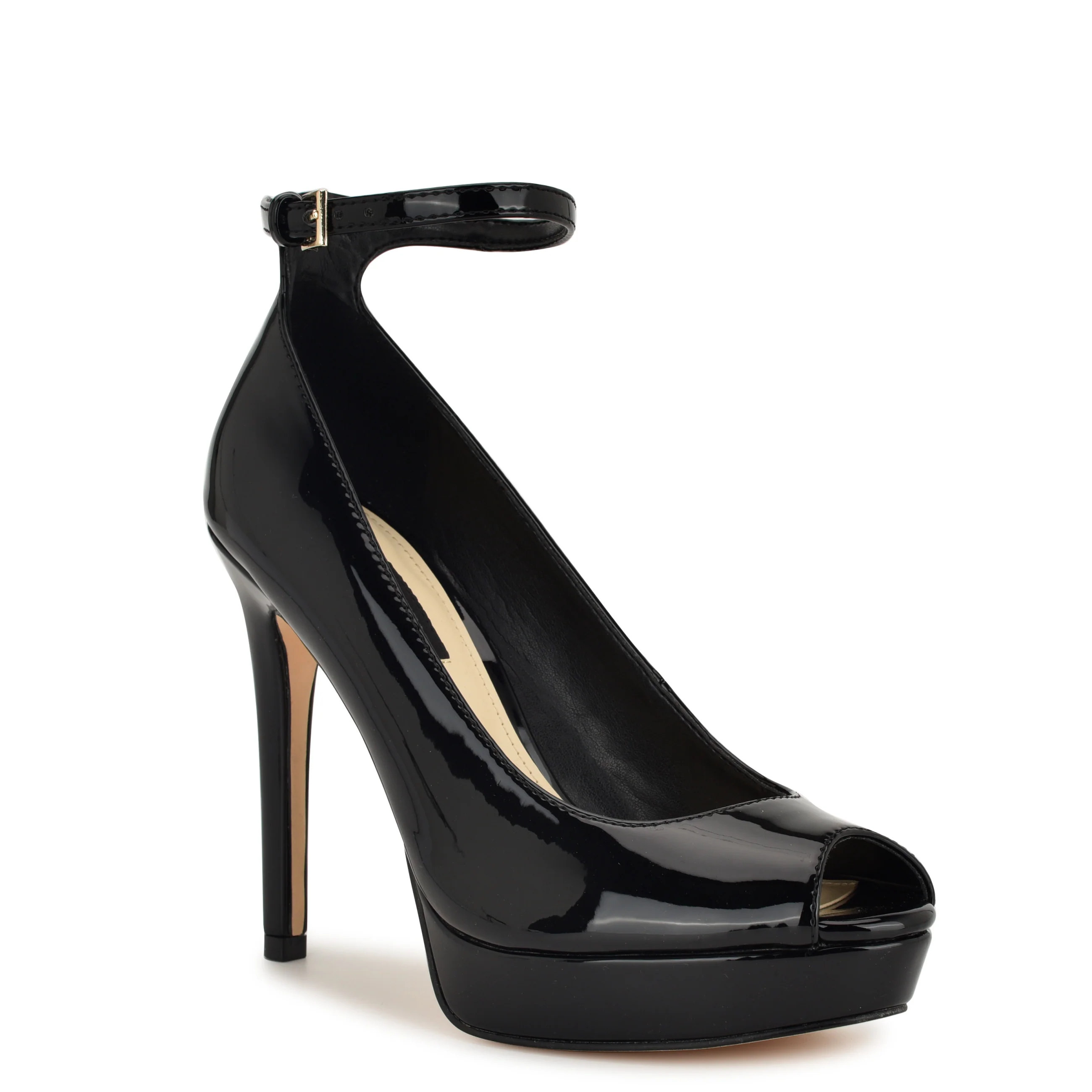 Hinko Peep Toe Platform Pumps