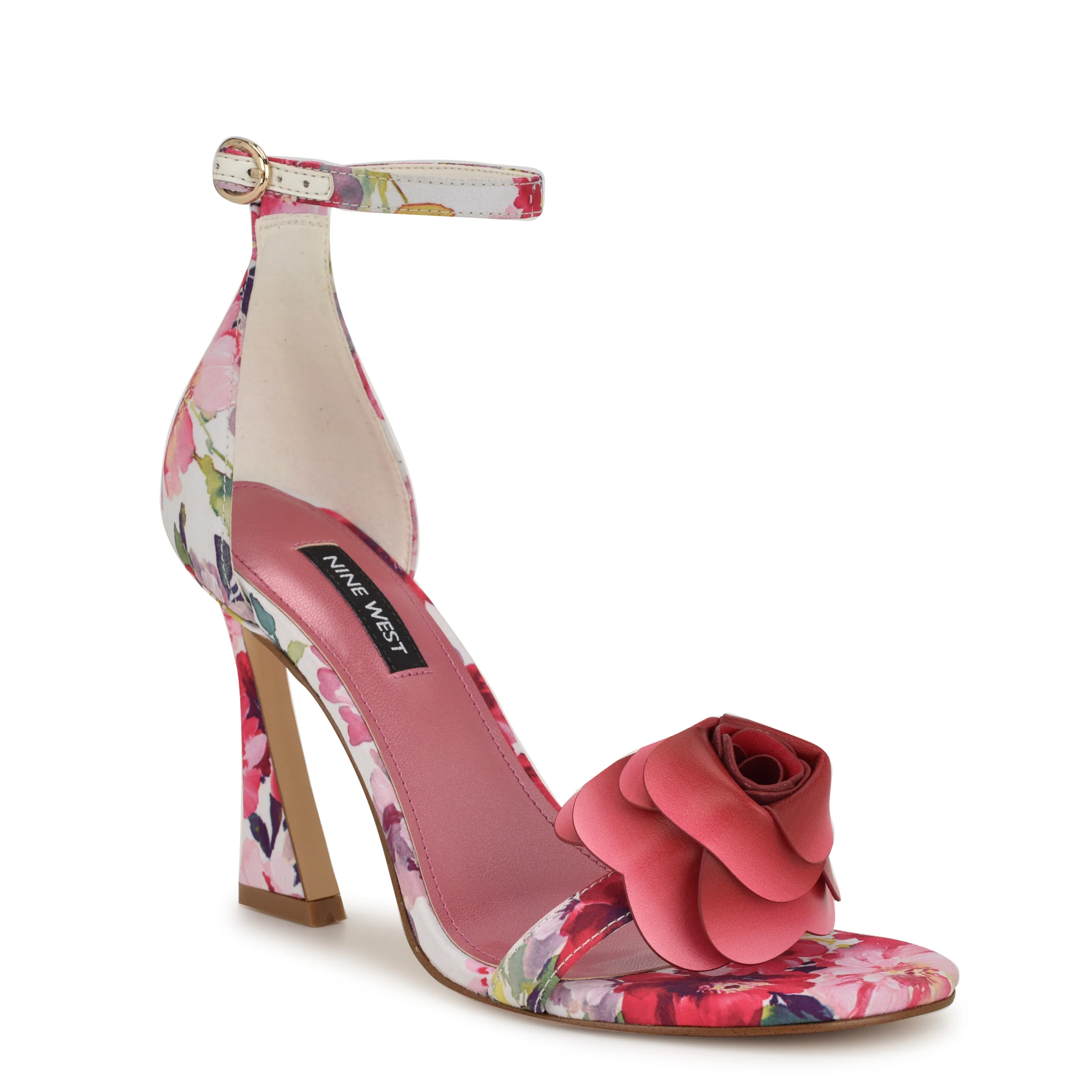 Kharm Rosette Ankle Strap Sandals