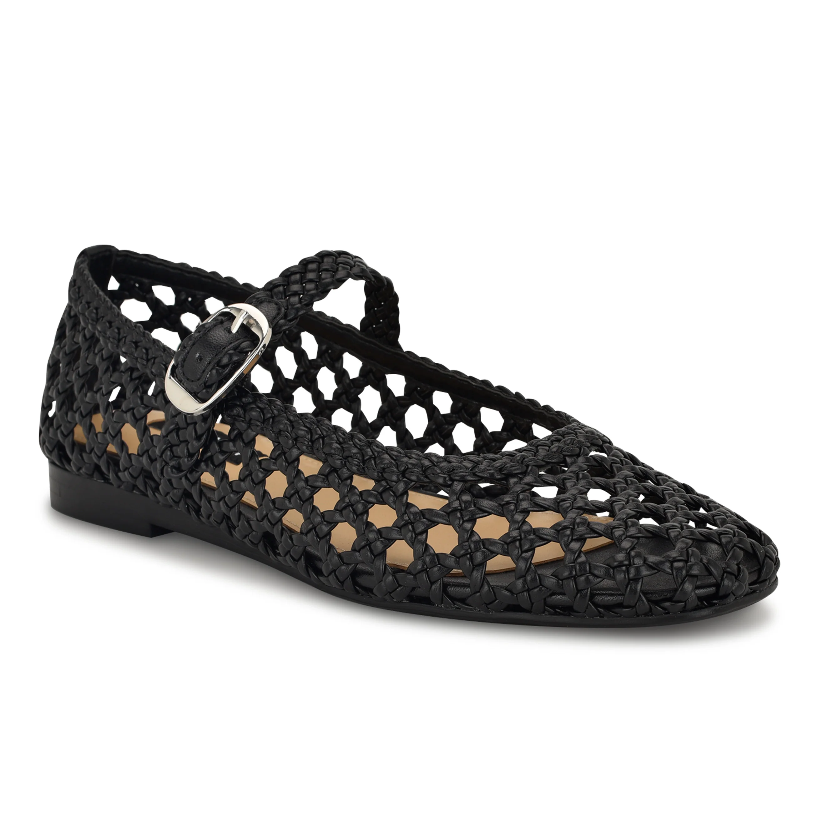 Halie Woven Mary Jane Flats