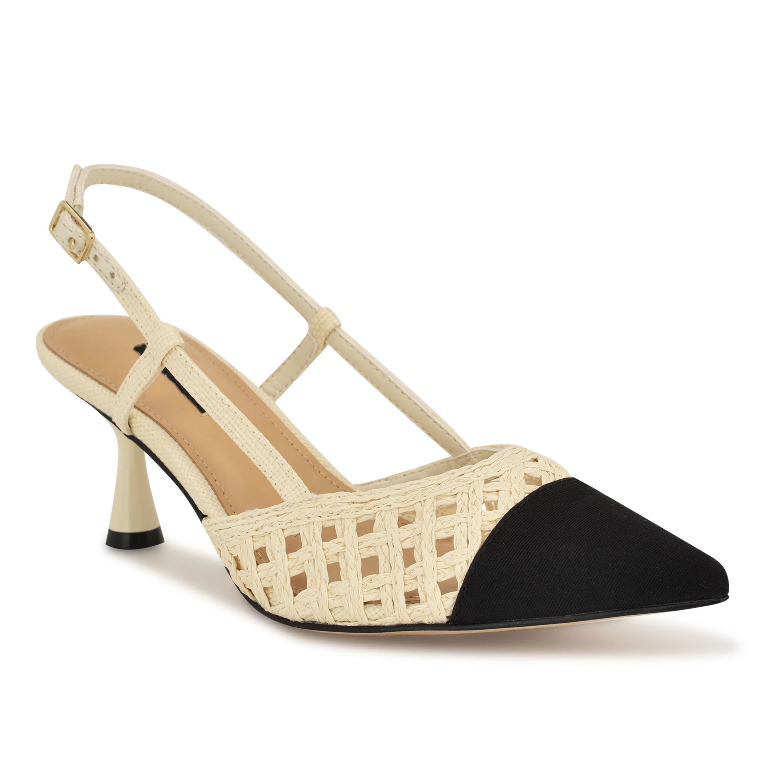 Railen Woven Cap Toe Slingbacks