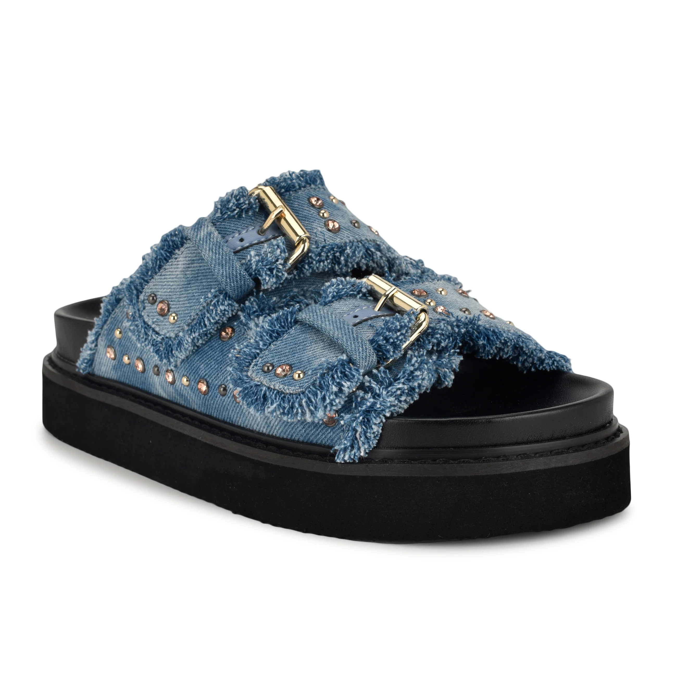 Eleny Buckle Slide Sandals