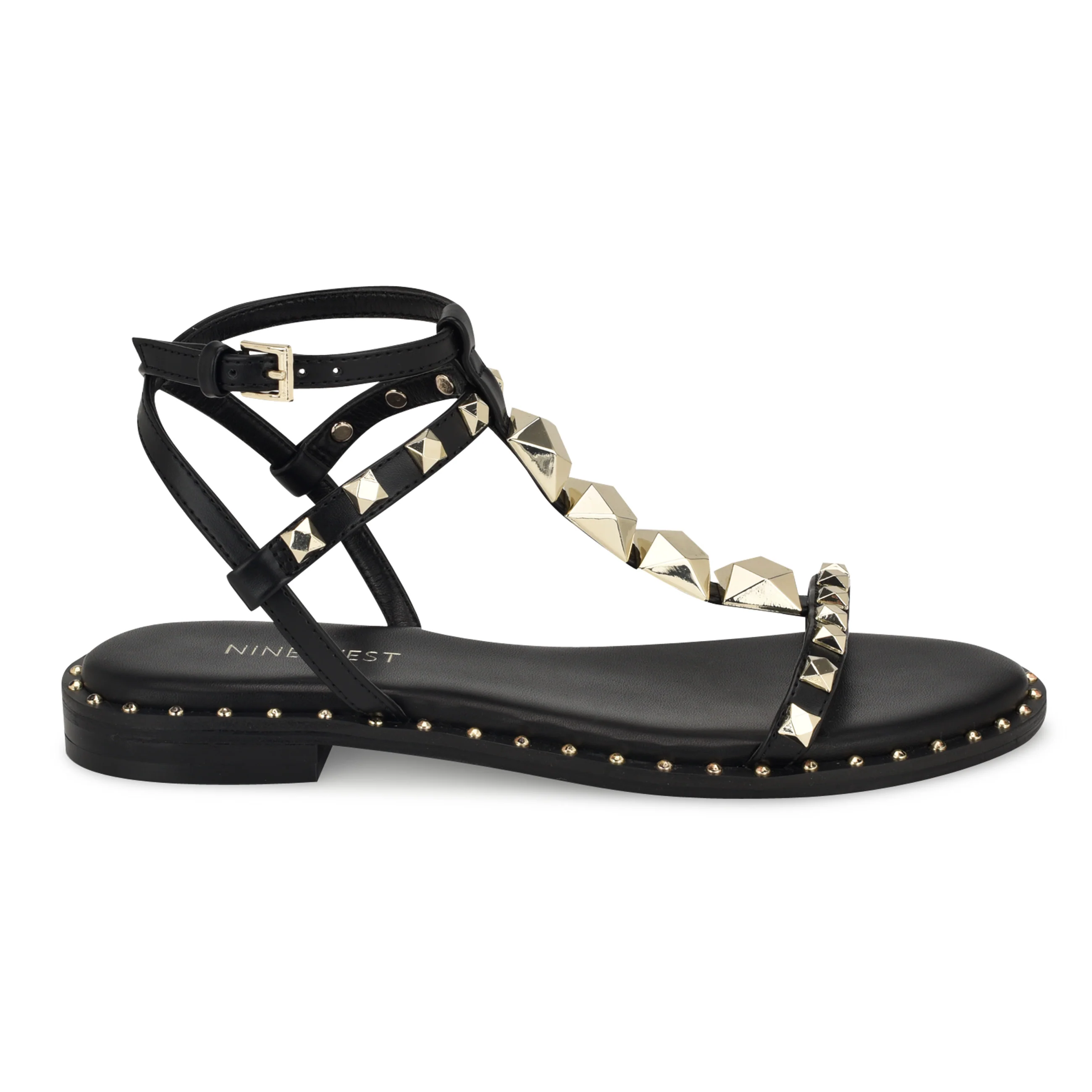 Marcila Studded Ankle Strap Sandals