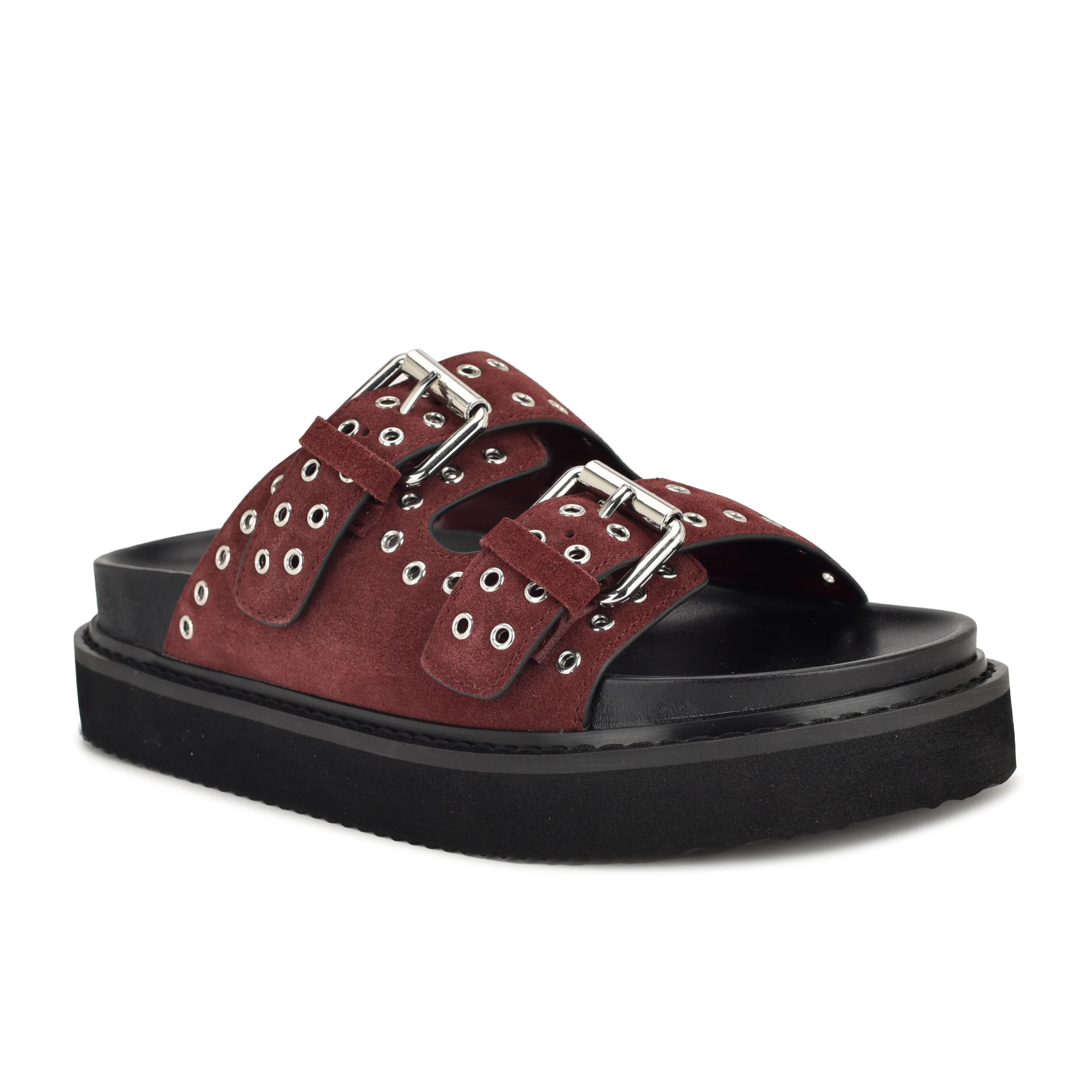 Eleny Buckle Slide Sandals