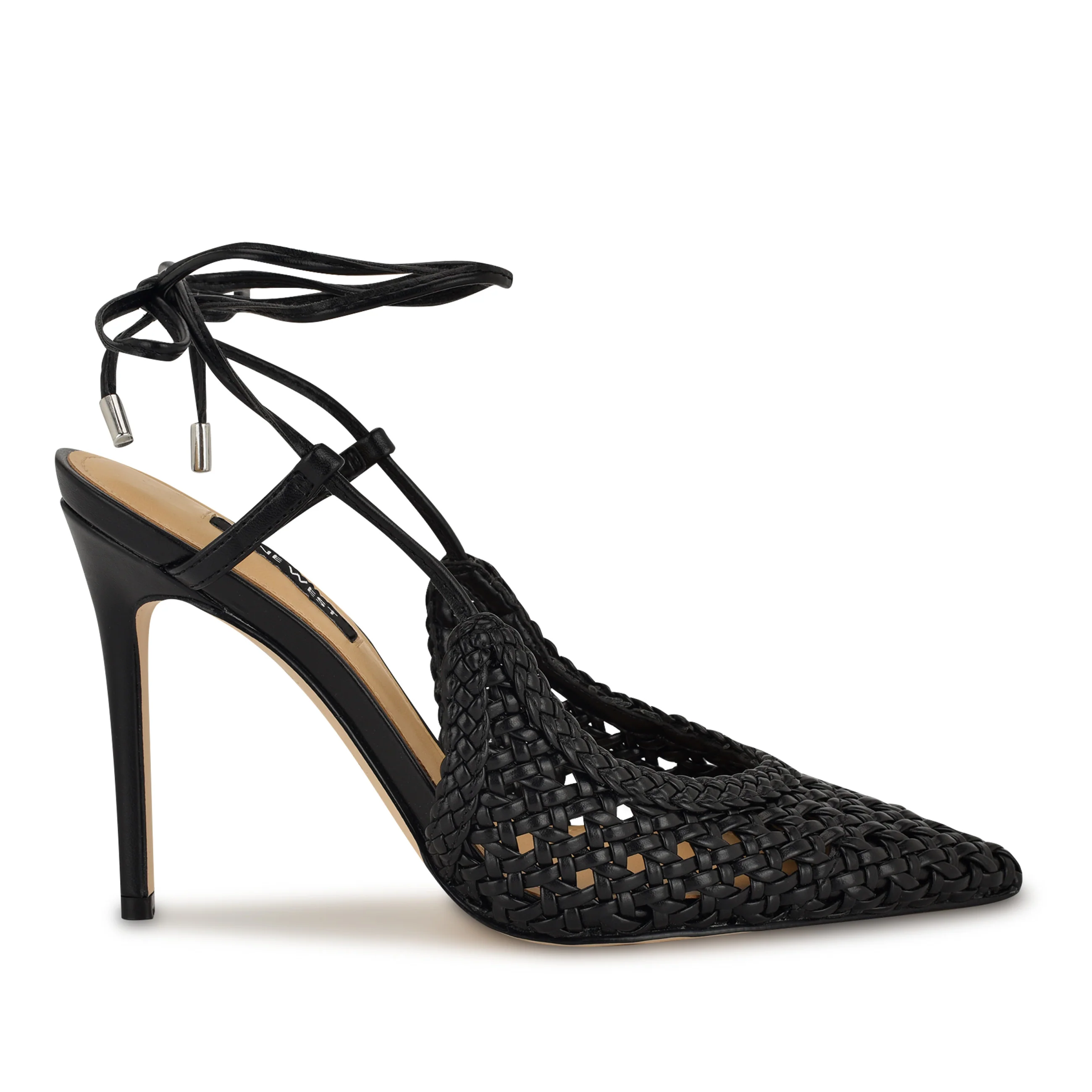 Fessla Woven Ankle Wrap Pumps