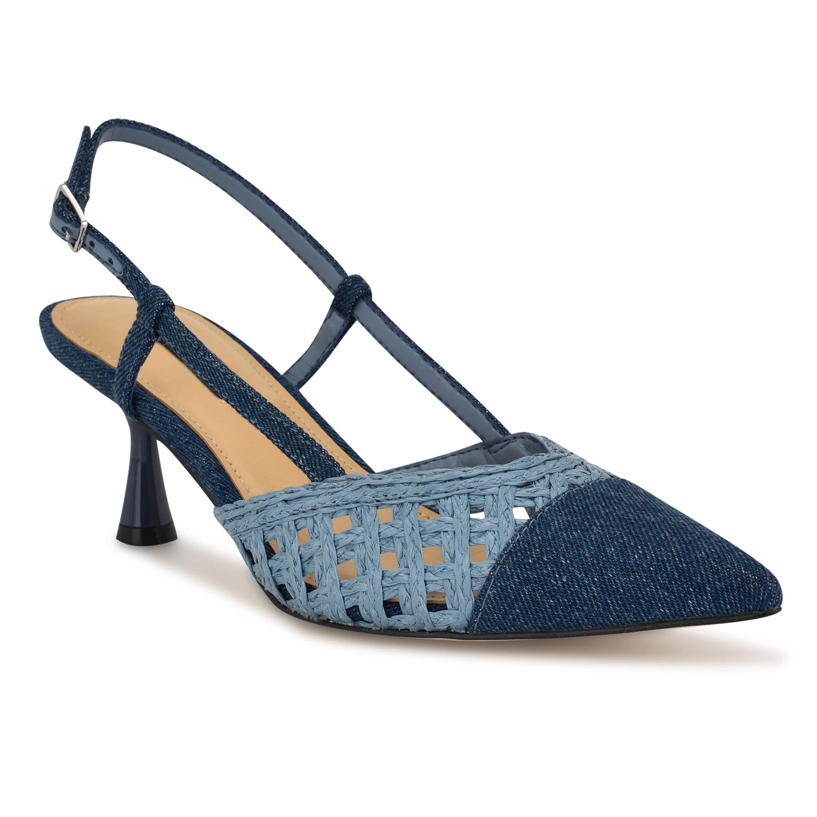 Railen Woven Cap Toe Slingbacks