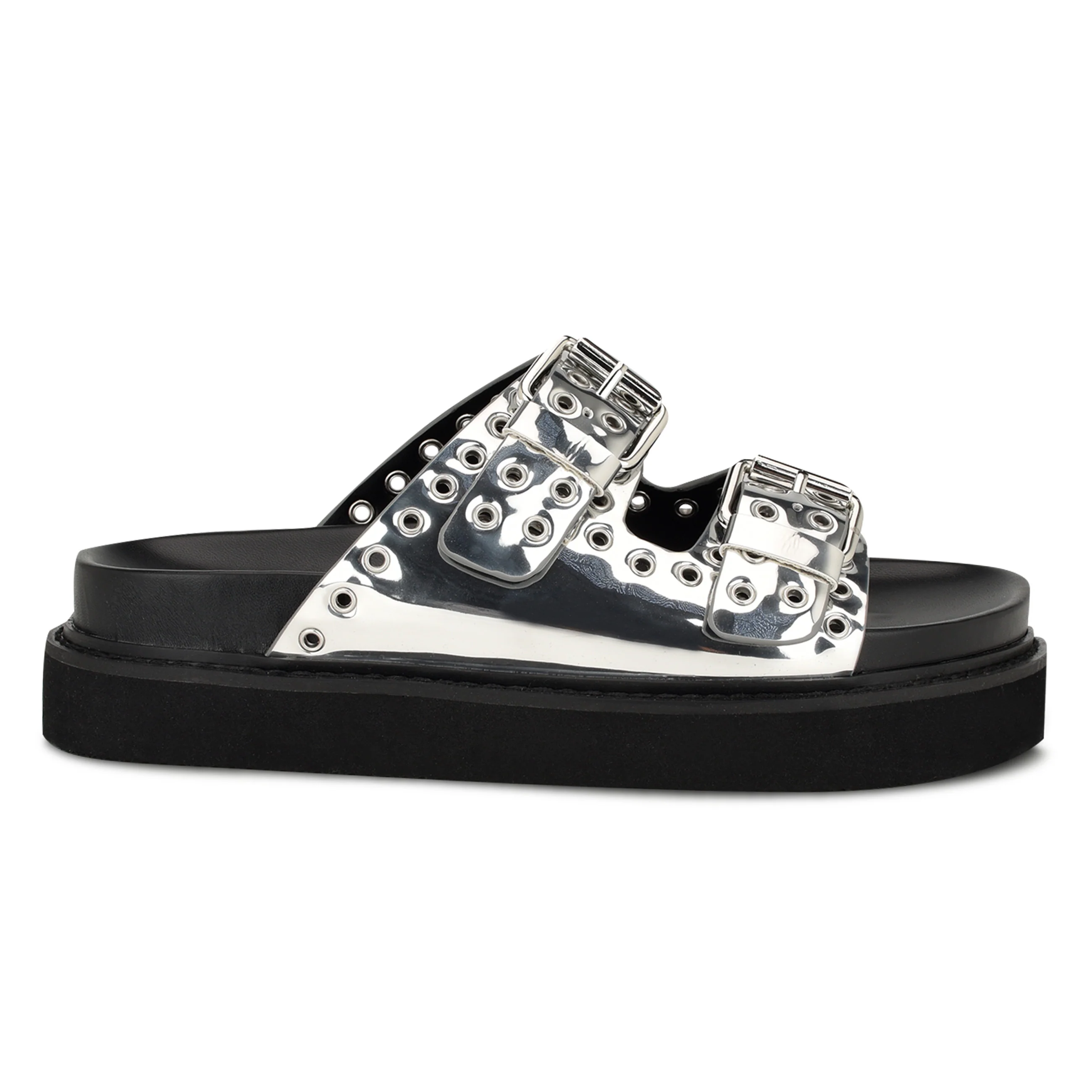 Eleny Buckle Slide Sandals
