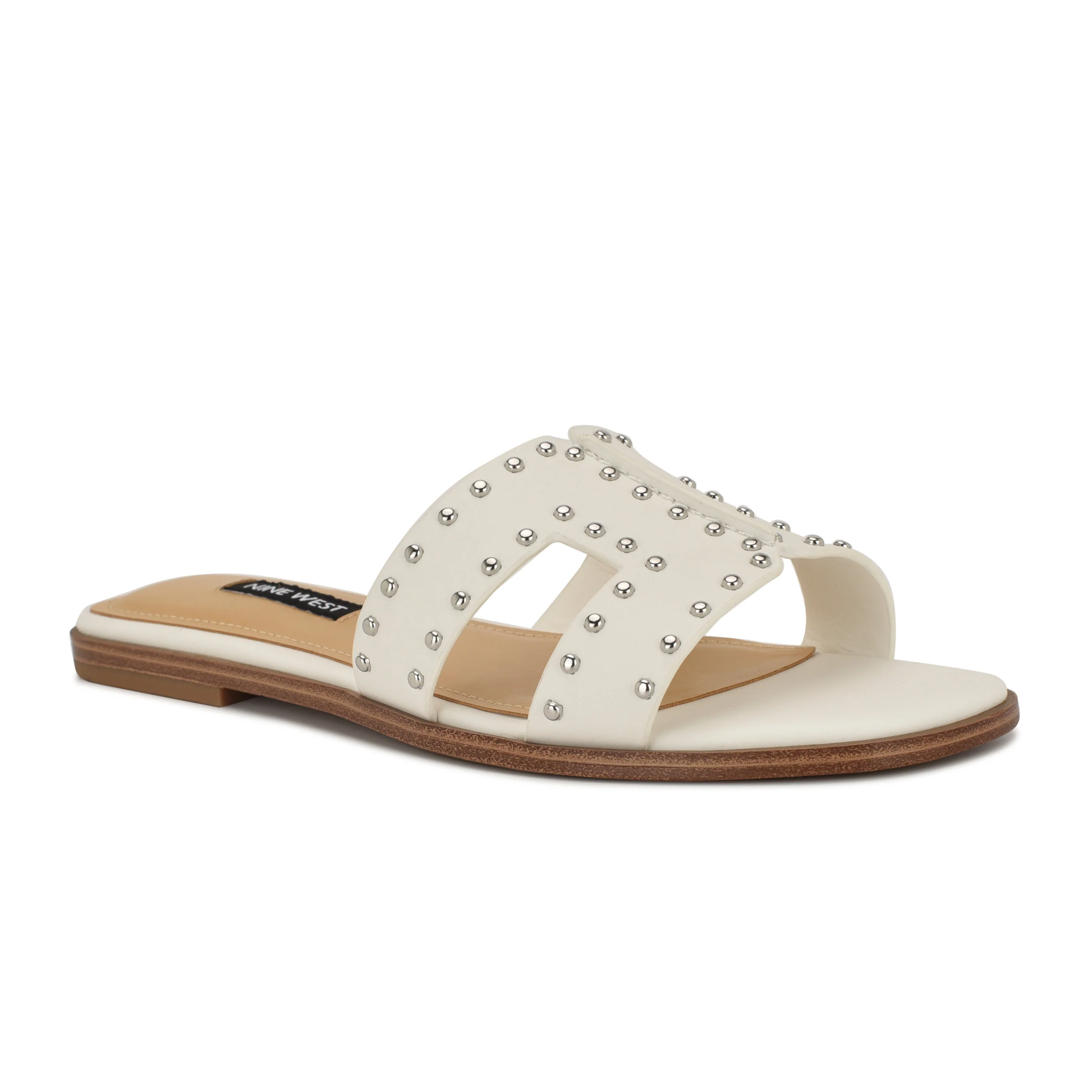 Giny Slip-On Flat Studded Sandals