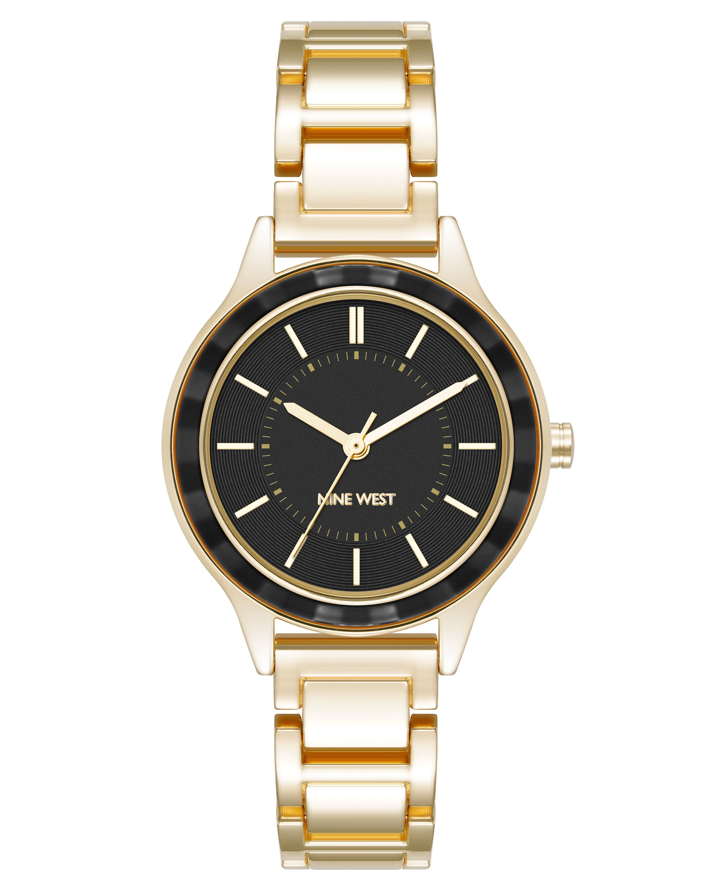 Textured Bezel Bracelet Watch