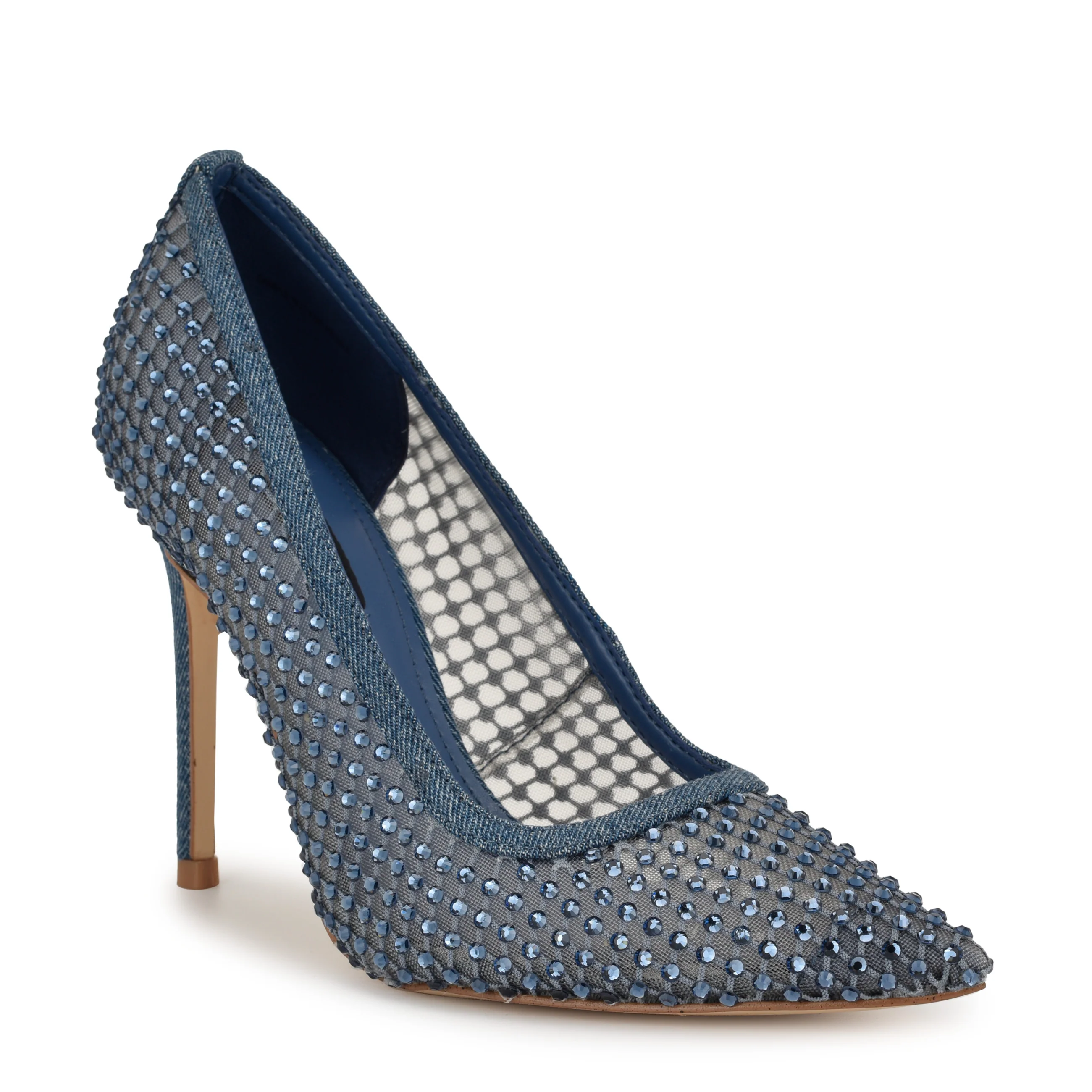 Freshe Rhinestone Mesh Pumps