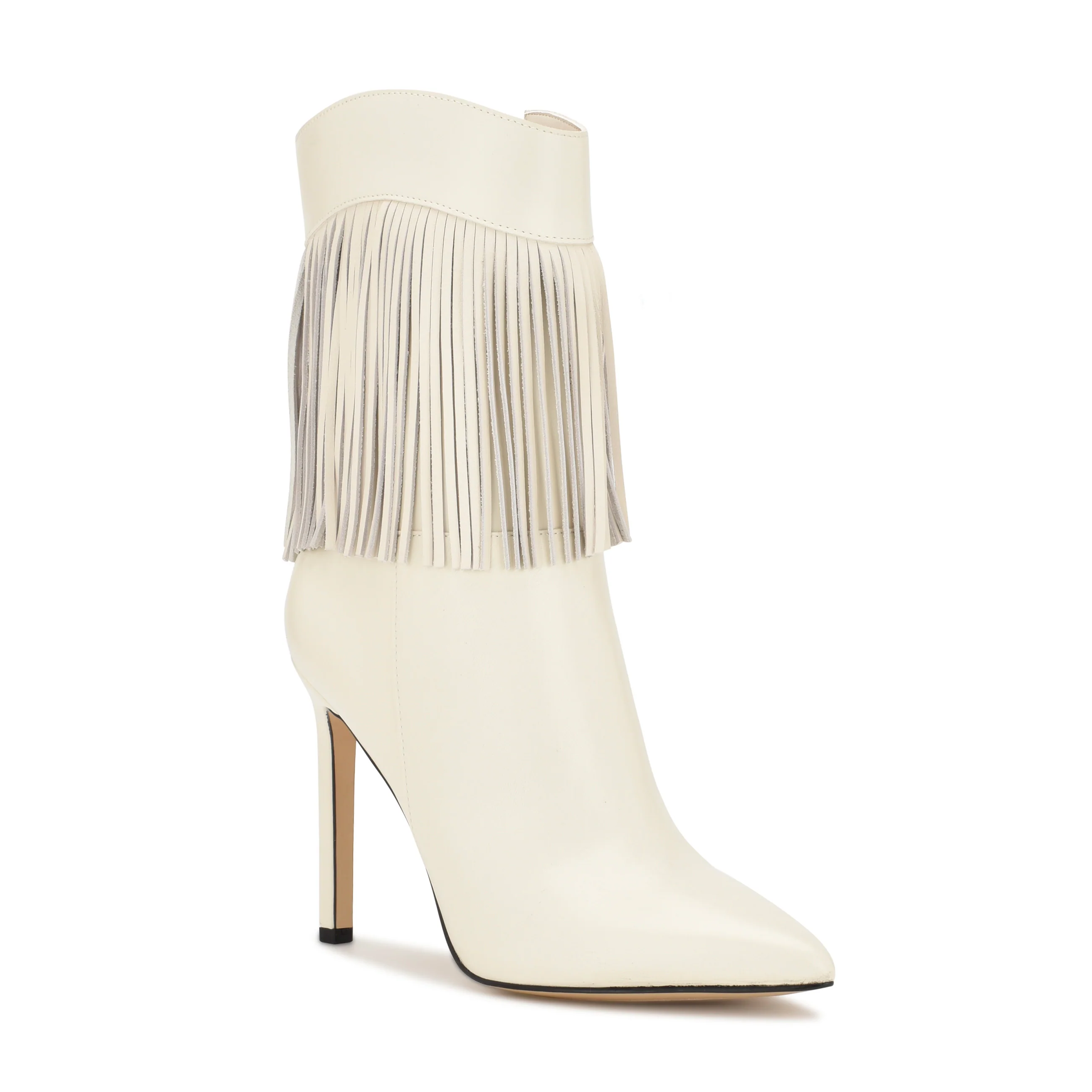 Tries Heeled Fringe Booties