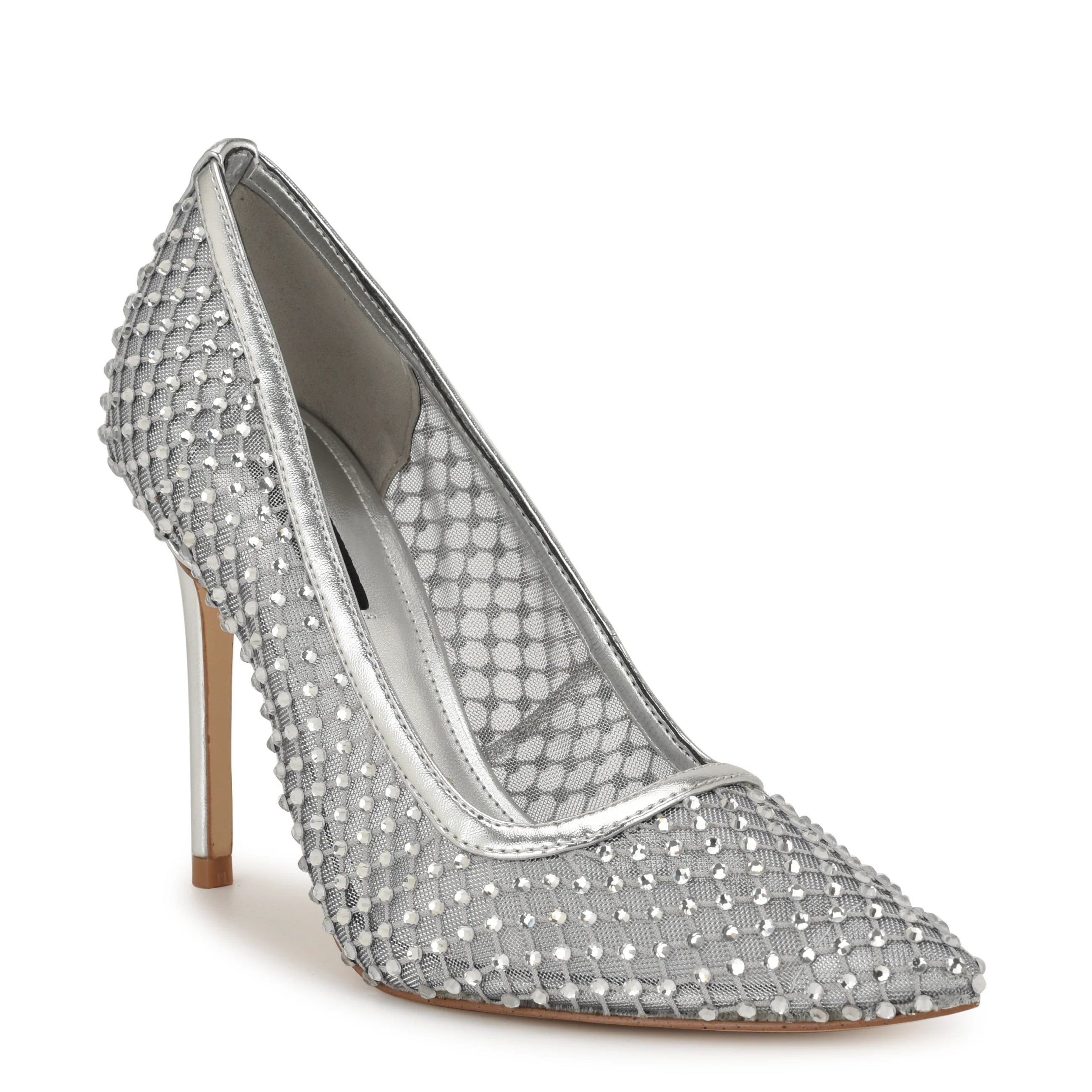 Freshe Rhinestone Mesh Pumps