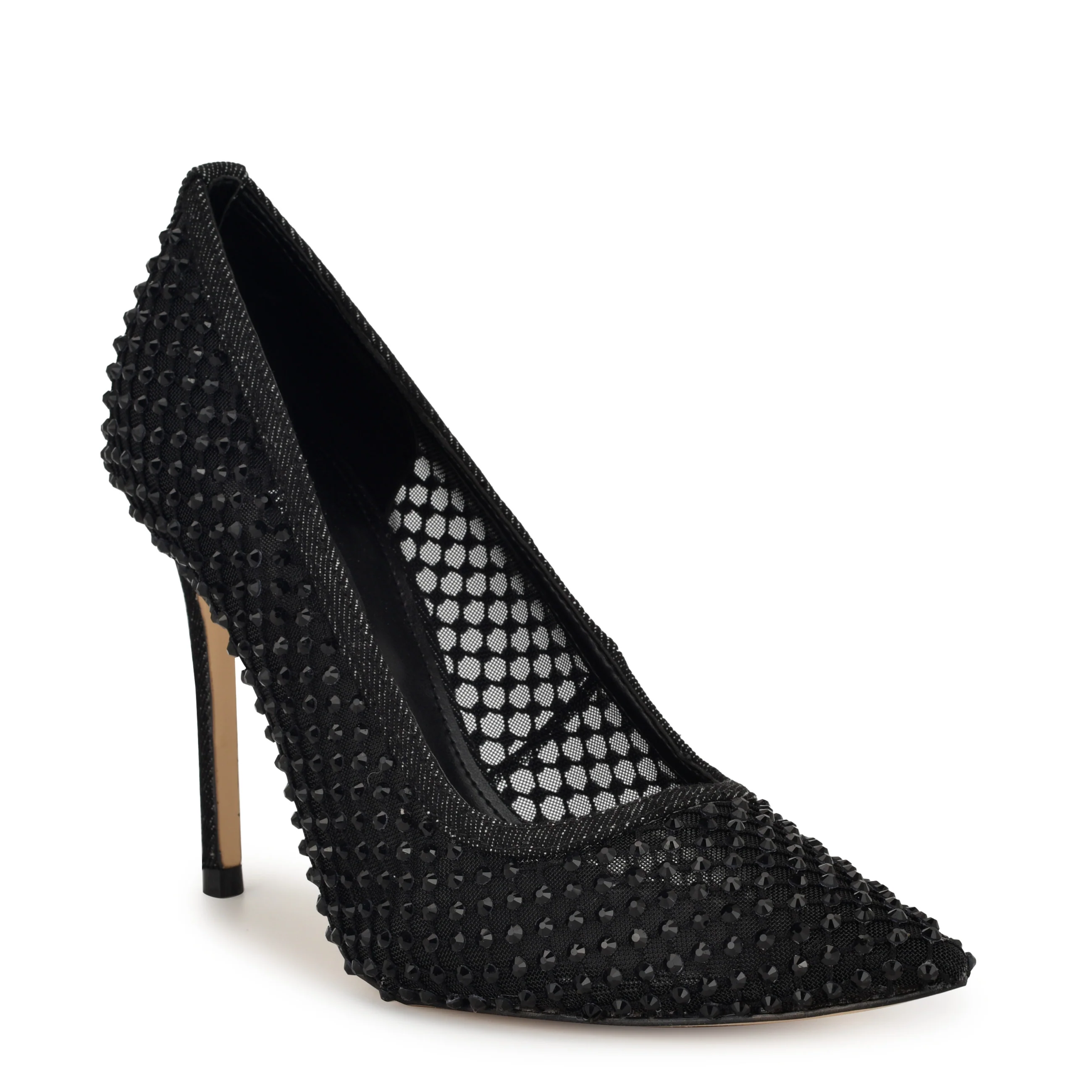 Freshe Rhinestone Mesh Pumps