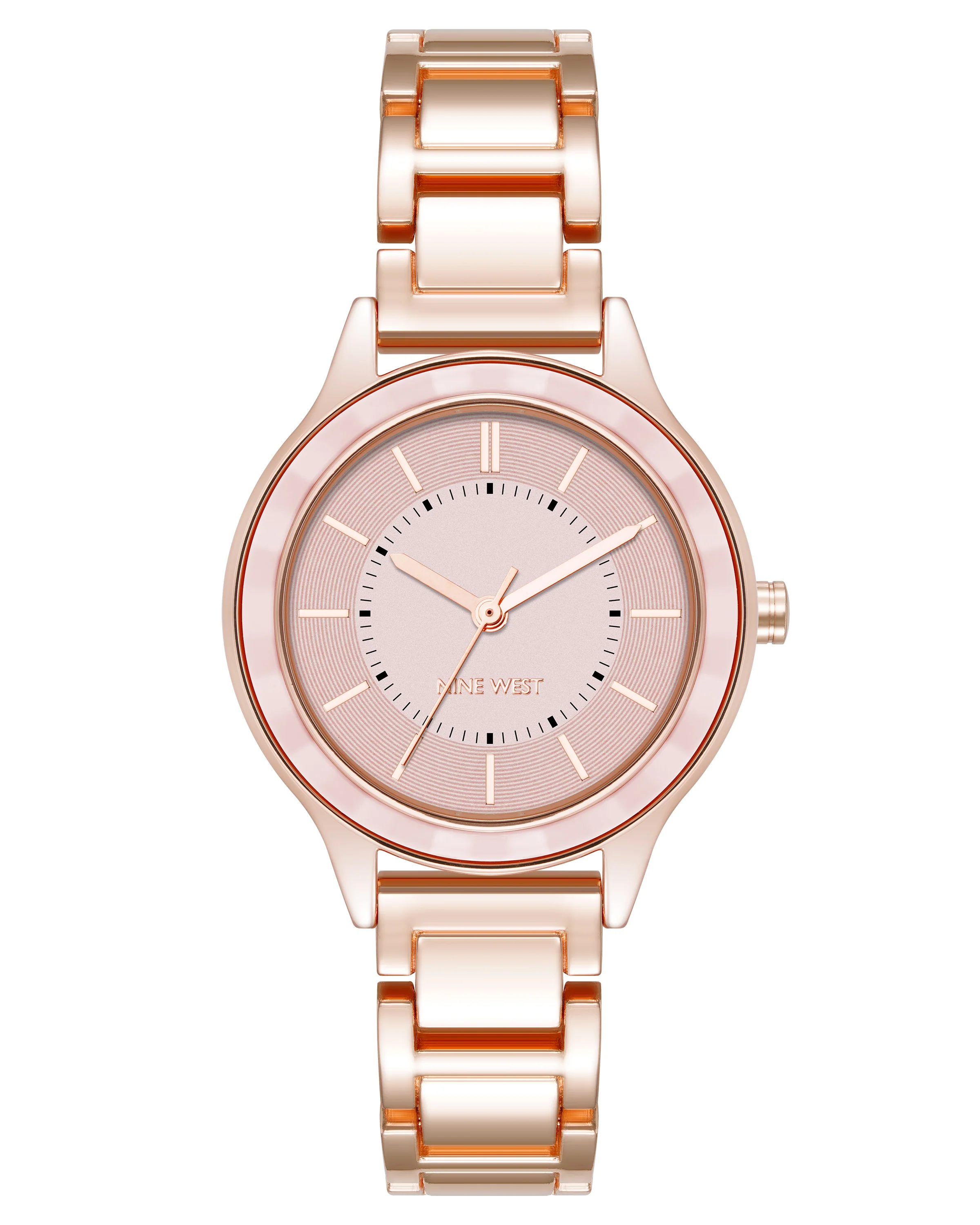 Textured Bezel Bracelet Watch