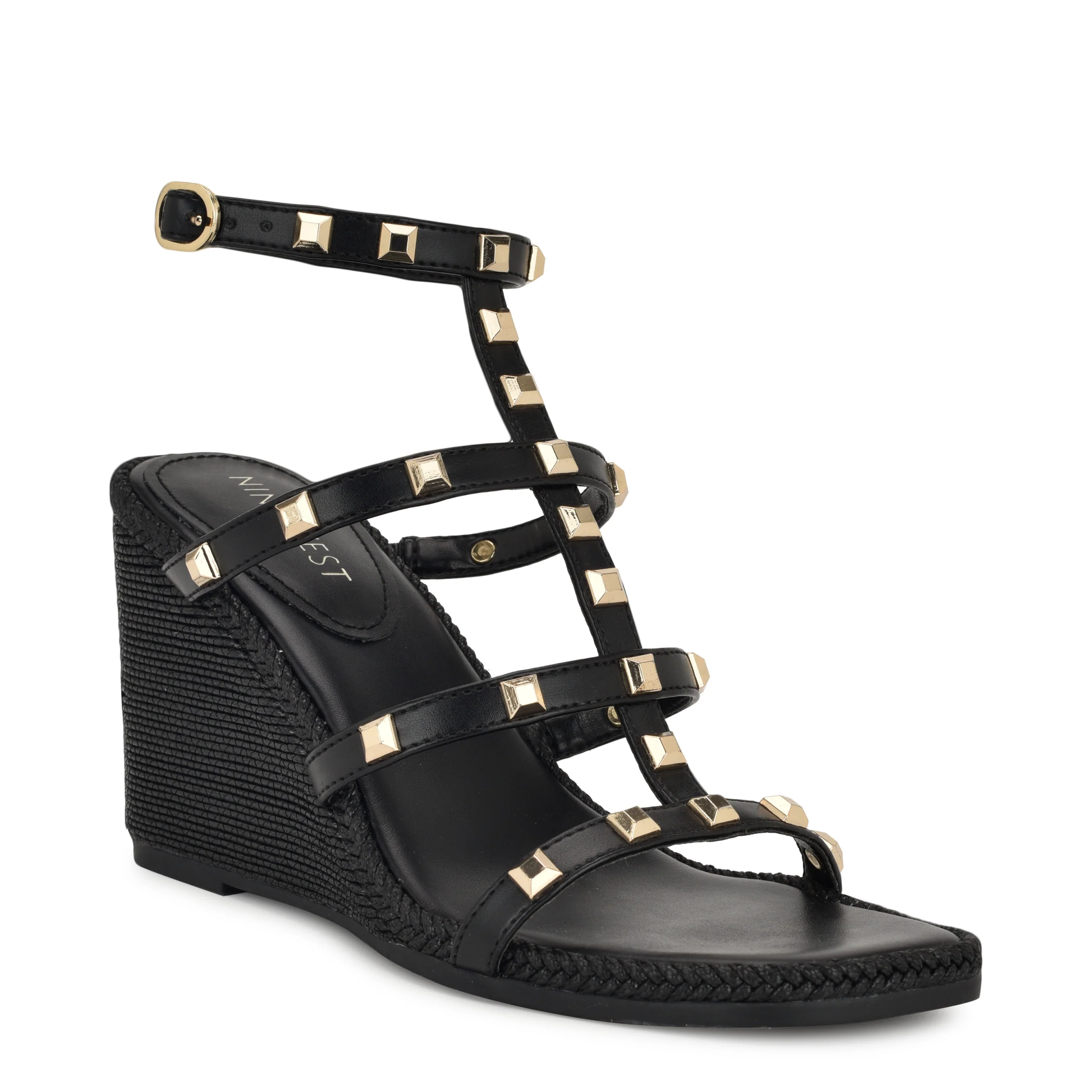 Sardis Studded Wedge Sandals