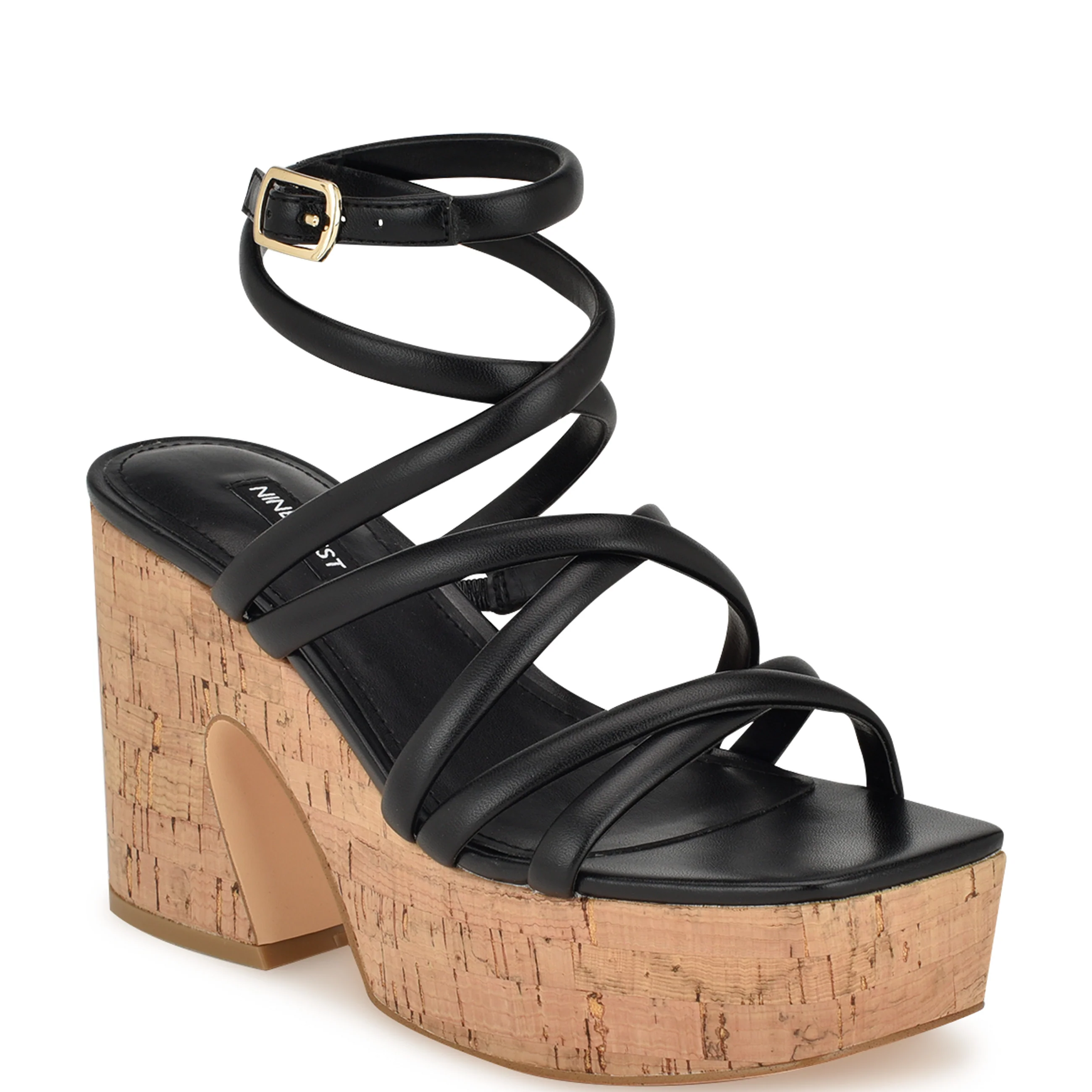 Corke Platform Wedge Strappy Sandals