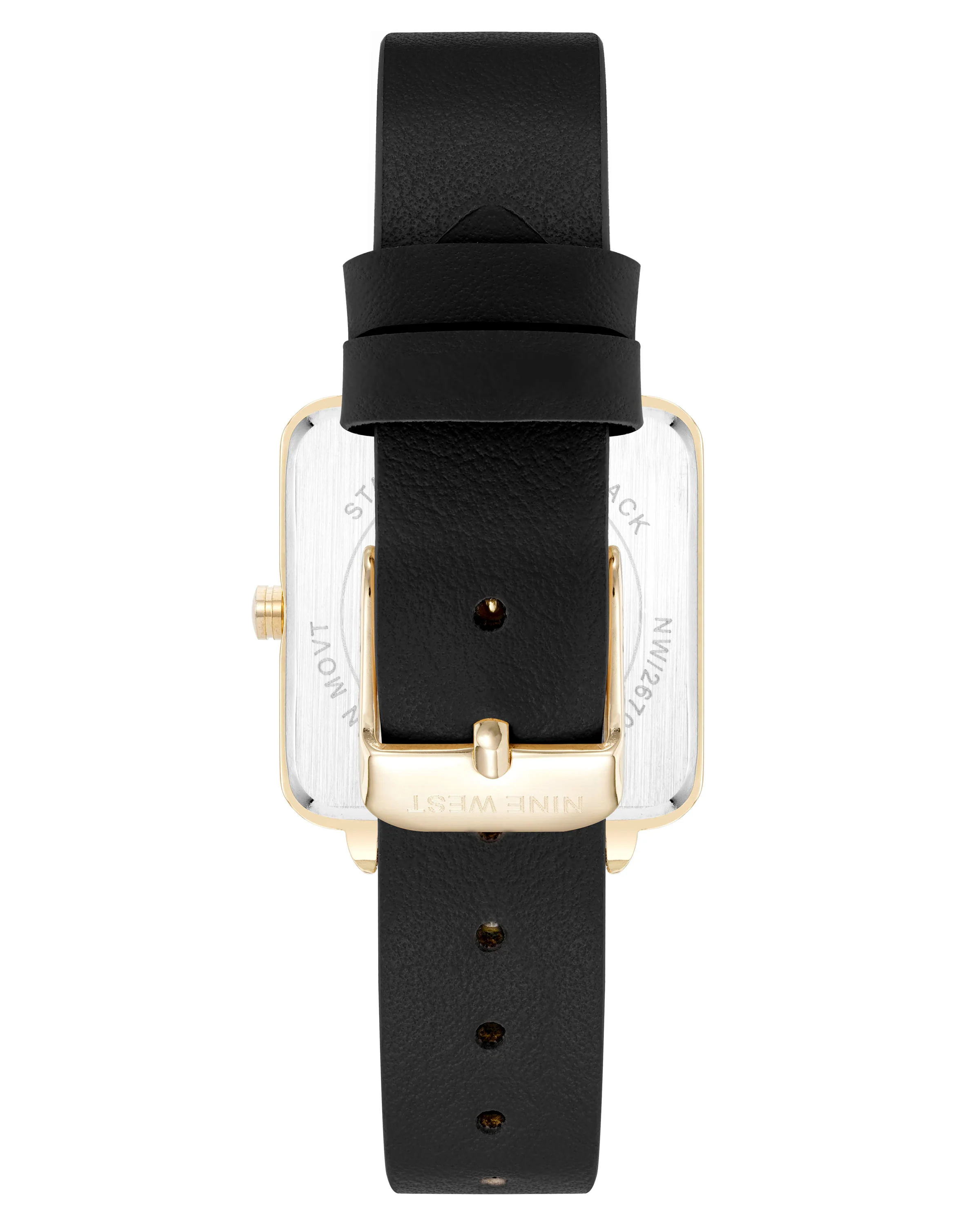Square Case Smooth Strap Watch