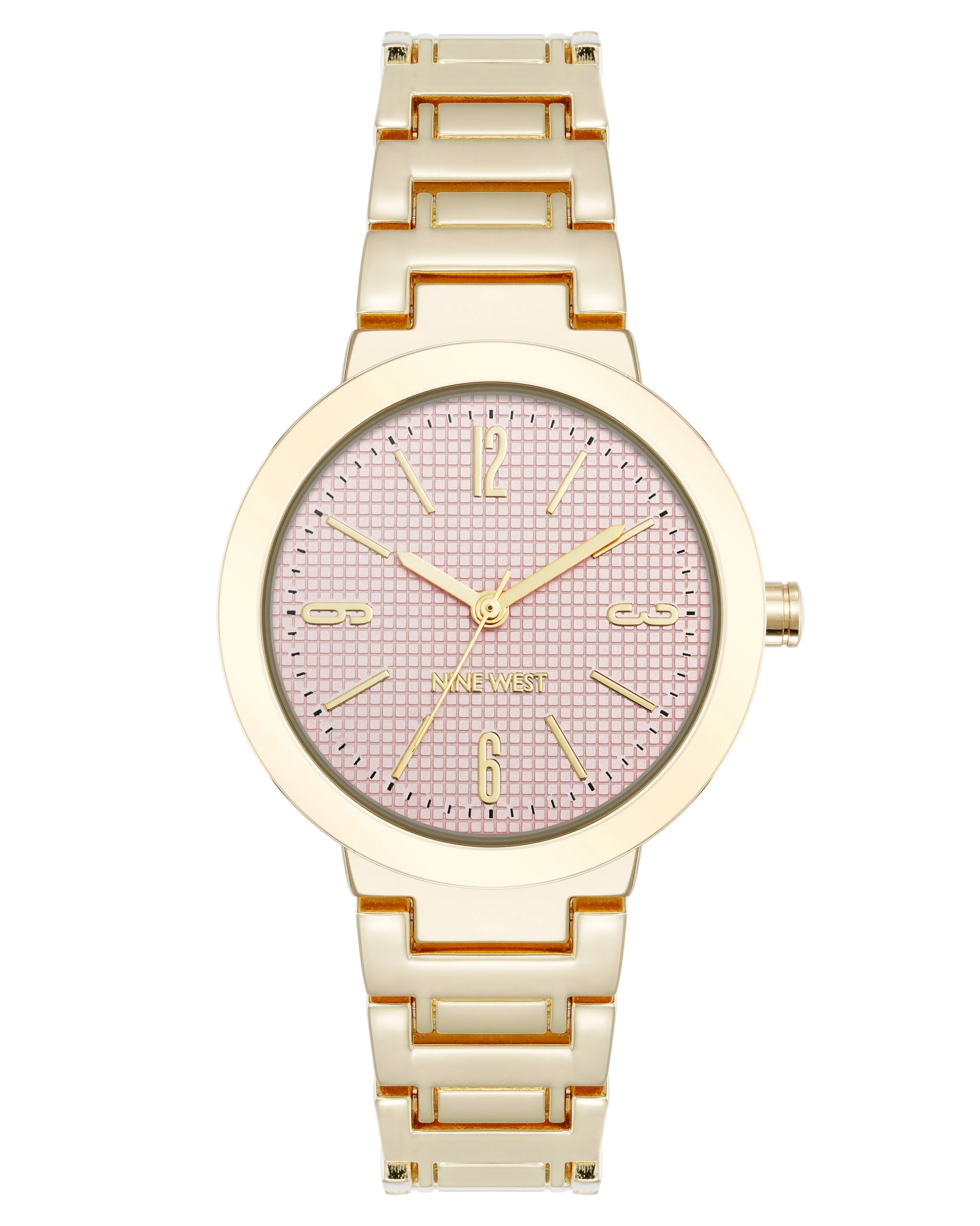 Grid-Textured Dial Watch