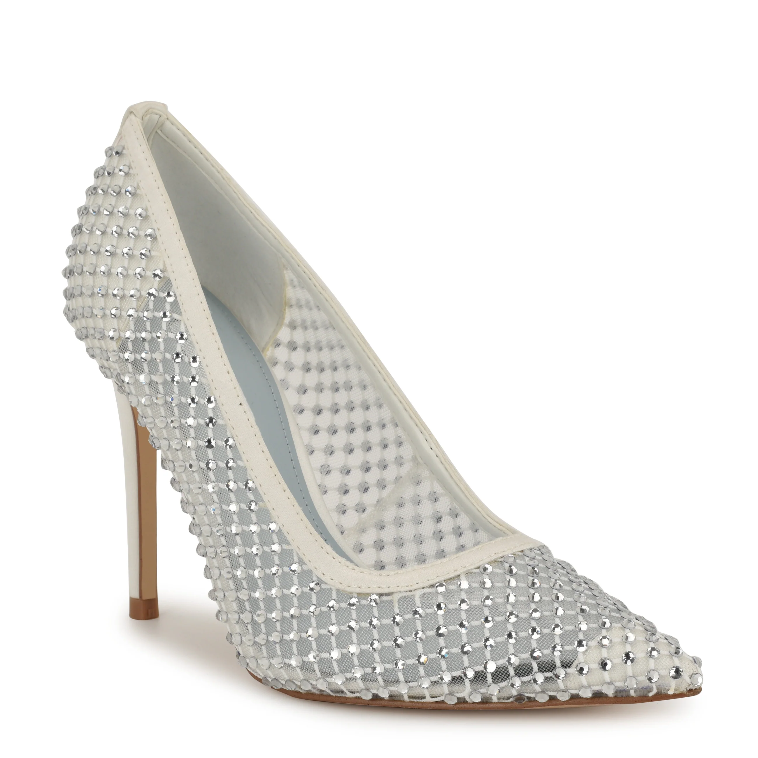 Freshe Rhinestone Mesh Pumps